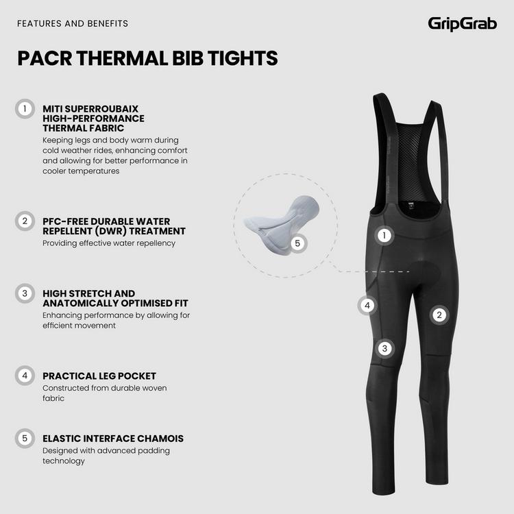 GripGrab GripGrab PACR Thermo Bibtights Herren - black - 4 | SportScheck