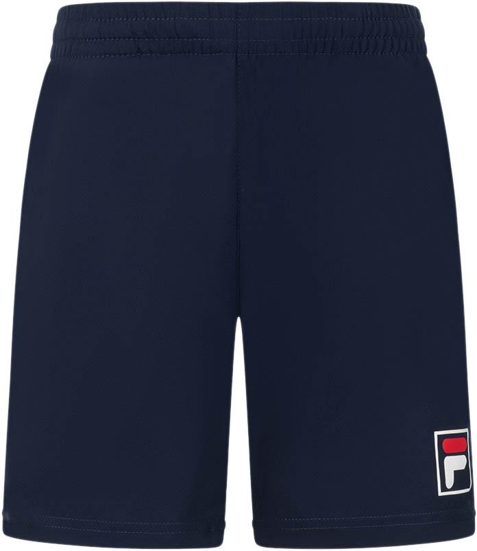 Fila Tennisshorts Stretch 4-Wege Bund Kunstfaser Blau