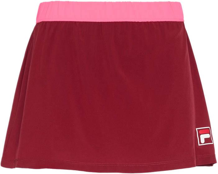Fila Damen Tennisrock 4-Wege-Stretch Innenhose Polyester Rot