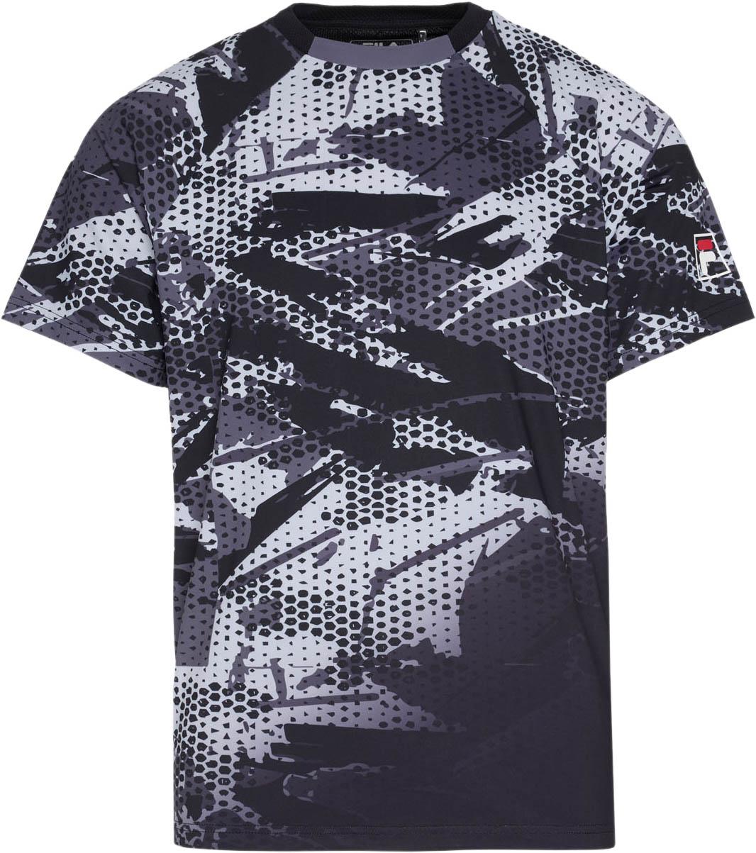 Fila FILA Tennisshirt DrySkin Pattern Mesh Schwarz