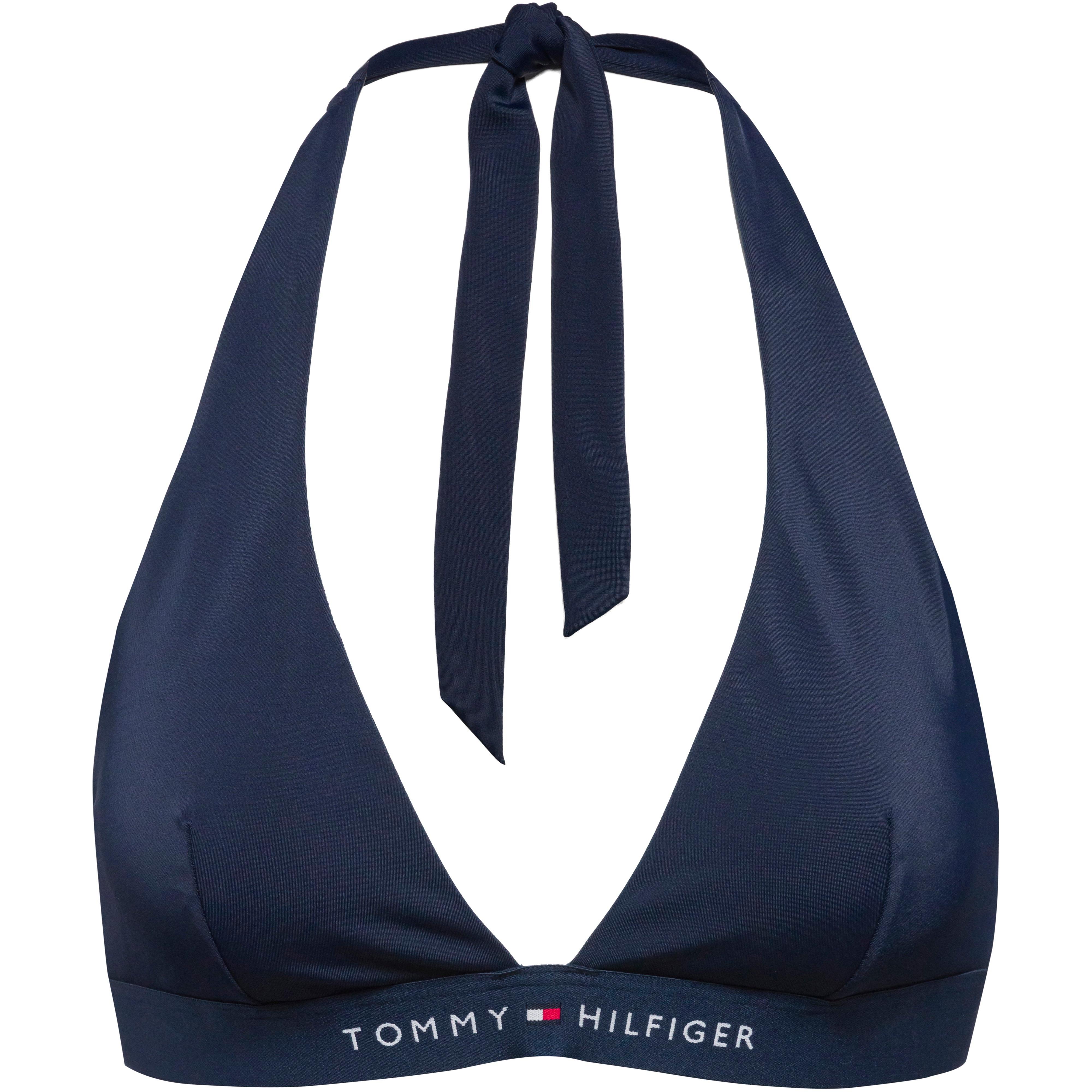 Tommy Hilfiger Bikini Oberteil Neckholder Kunstfaser Blau
