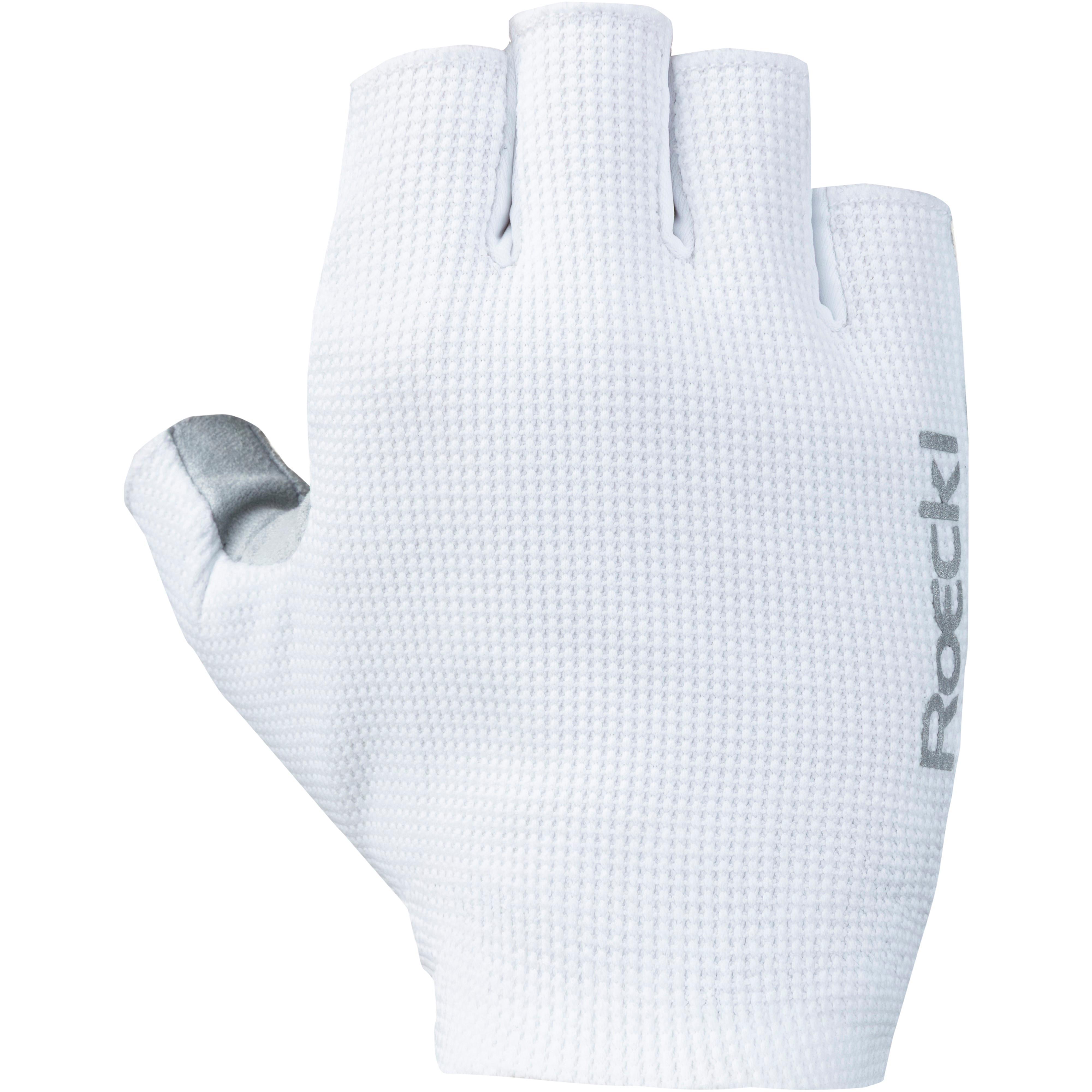 Roeckl Handschuh Rennrad Kurzfinger Kunstfaser Weiß