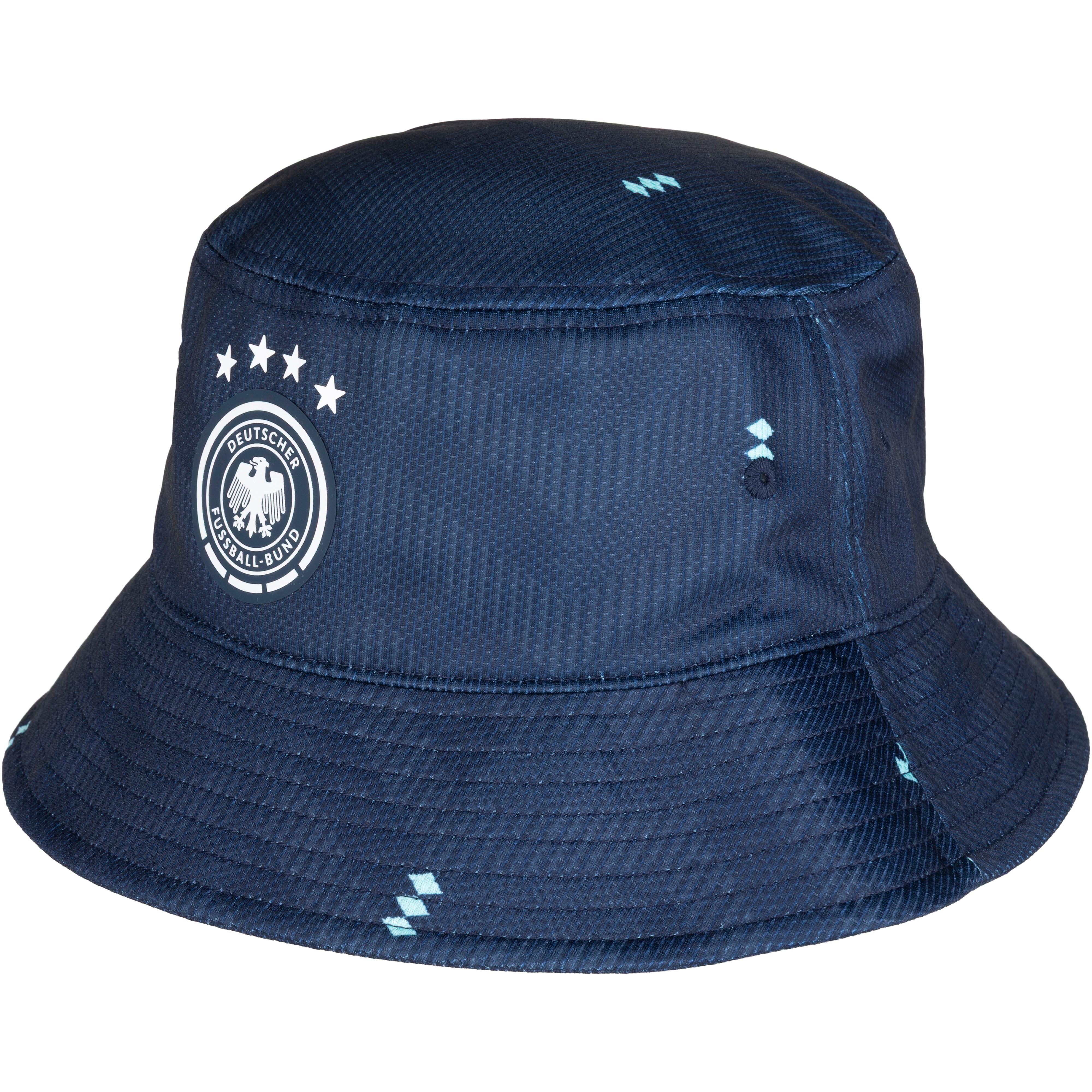Adidas Bucket Hat DFB-Wappen Meisterschaftssternen Kunstfaser Blau