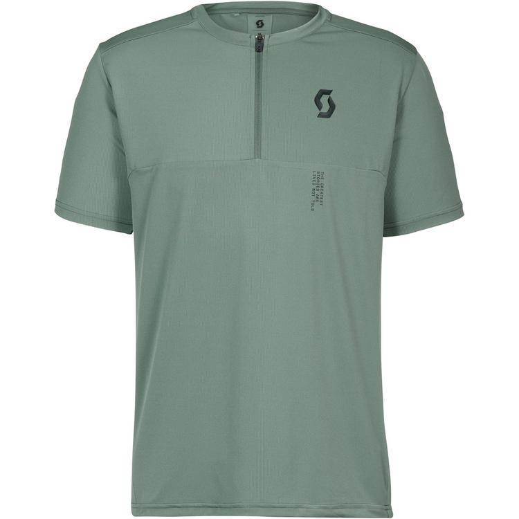 SCOTT SCOTT Vertic Zip Funktionsshirt Herren - tranquil green - 0 | SportScheck
