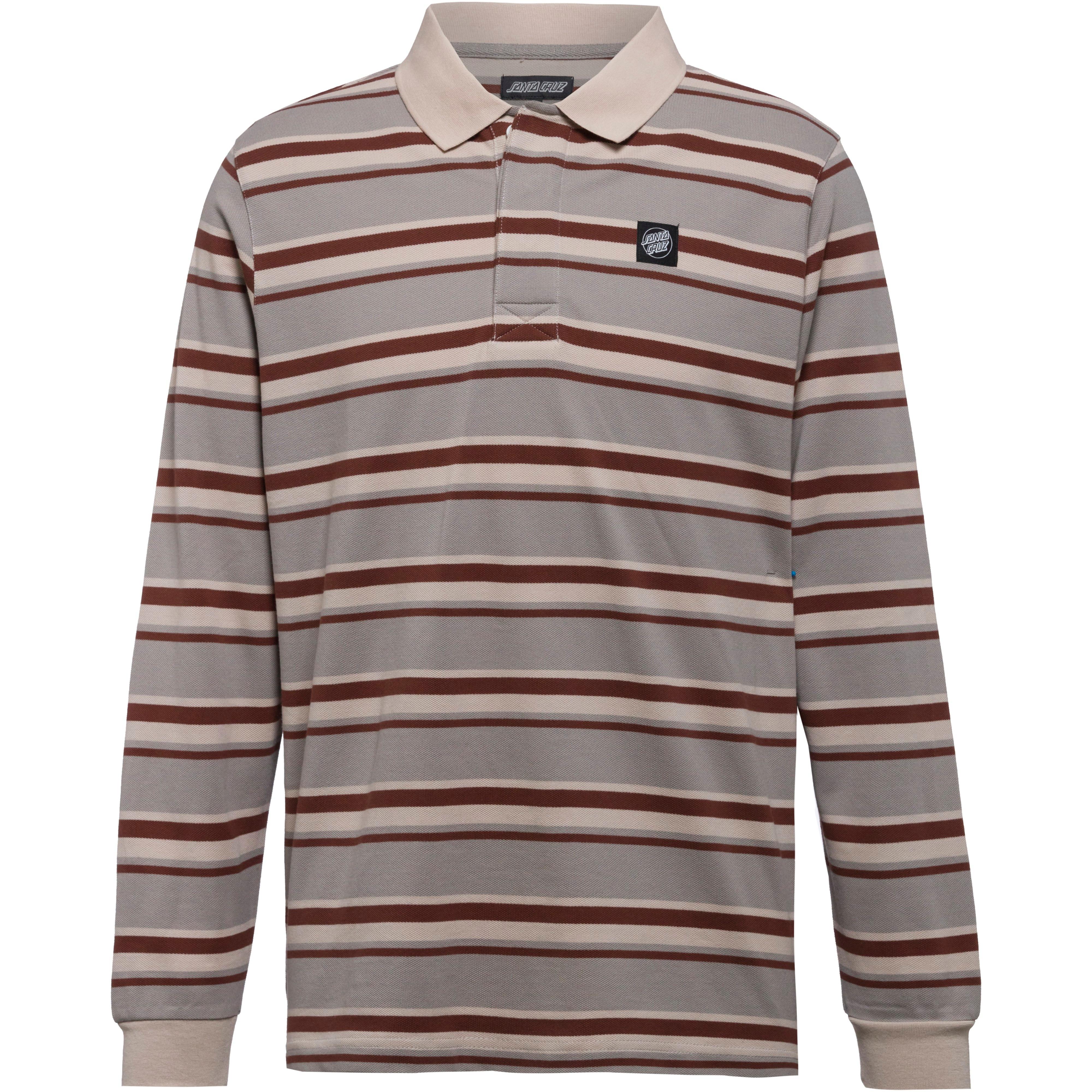 Santa Cruz Poloshirt Polokragen Baumwolle Beige