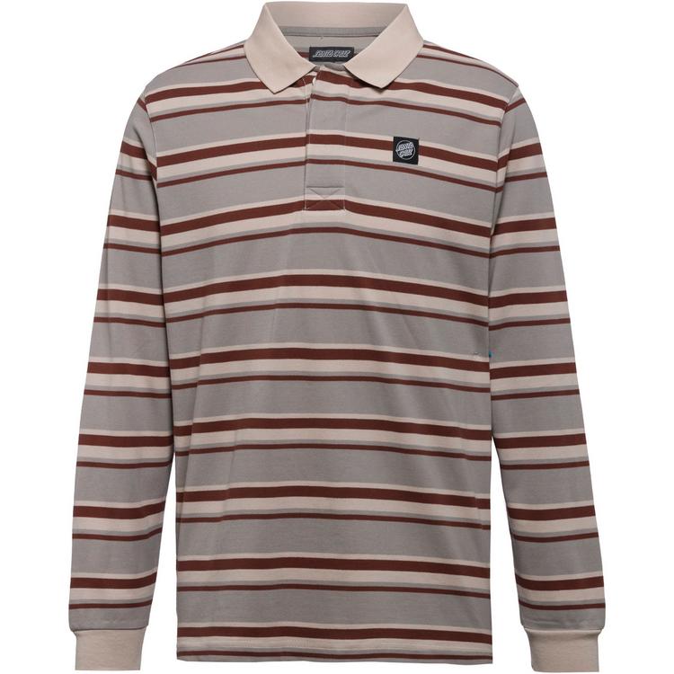 Santa Cruz Santa Cruz Cera Pololangarmshirt Herren - stone grey-coffee - 0 | SportScheck