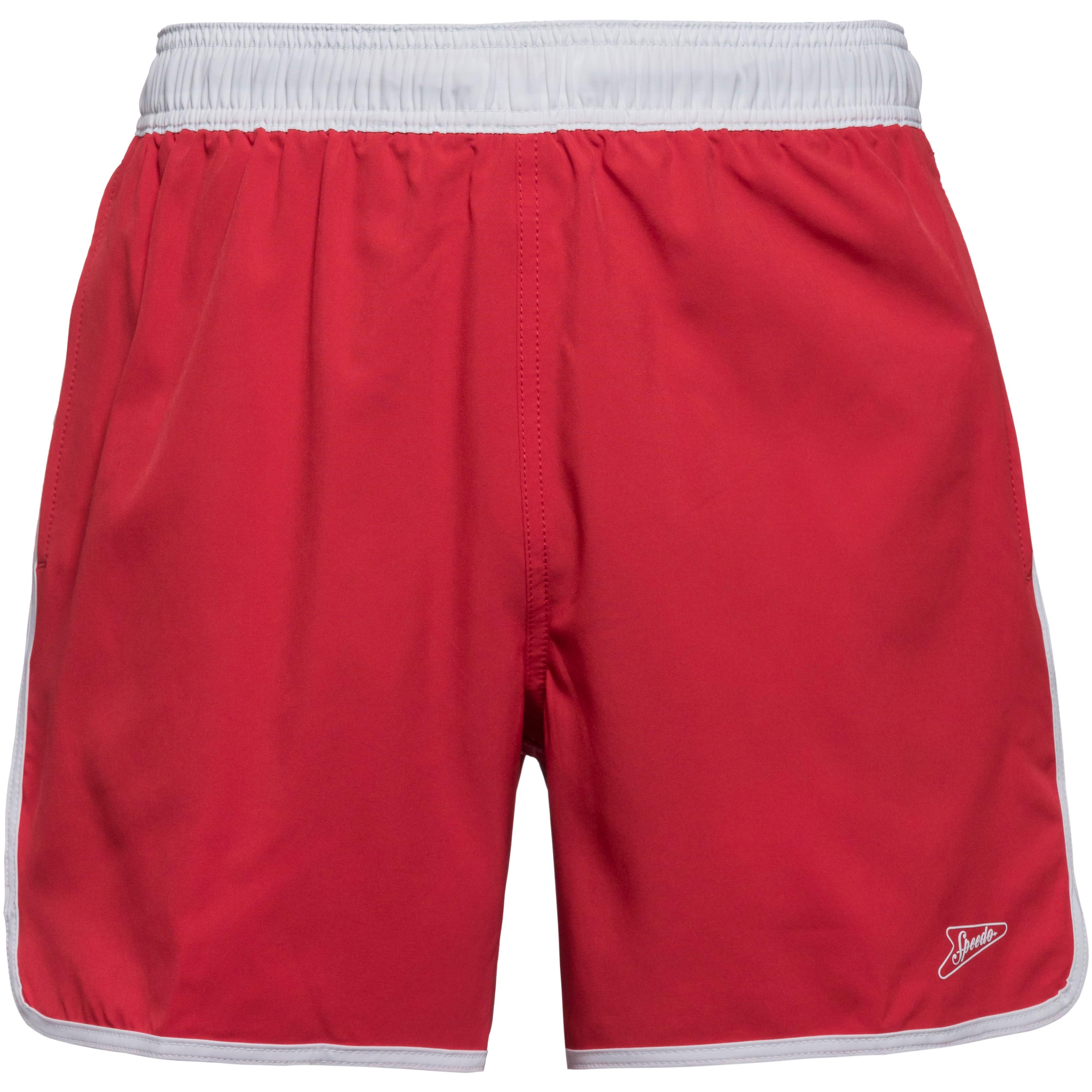 Speedo Herren Rot Solid Logo Volley 16" Badehose - Größe Groß