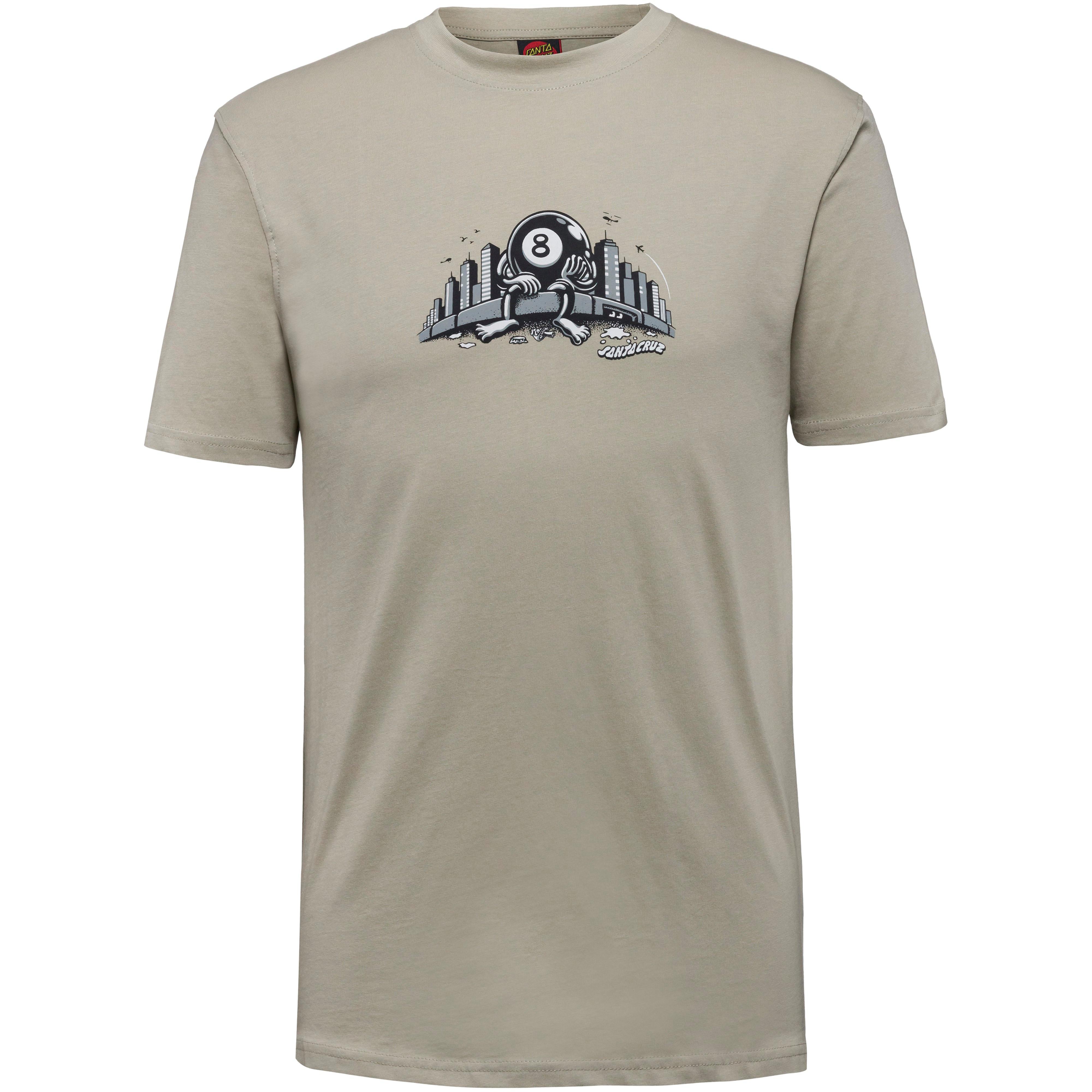 Santa Cruz T-Shirt Rundhals Print Front Bio-Baumwolle Beige