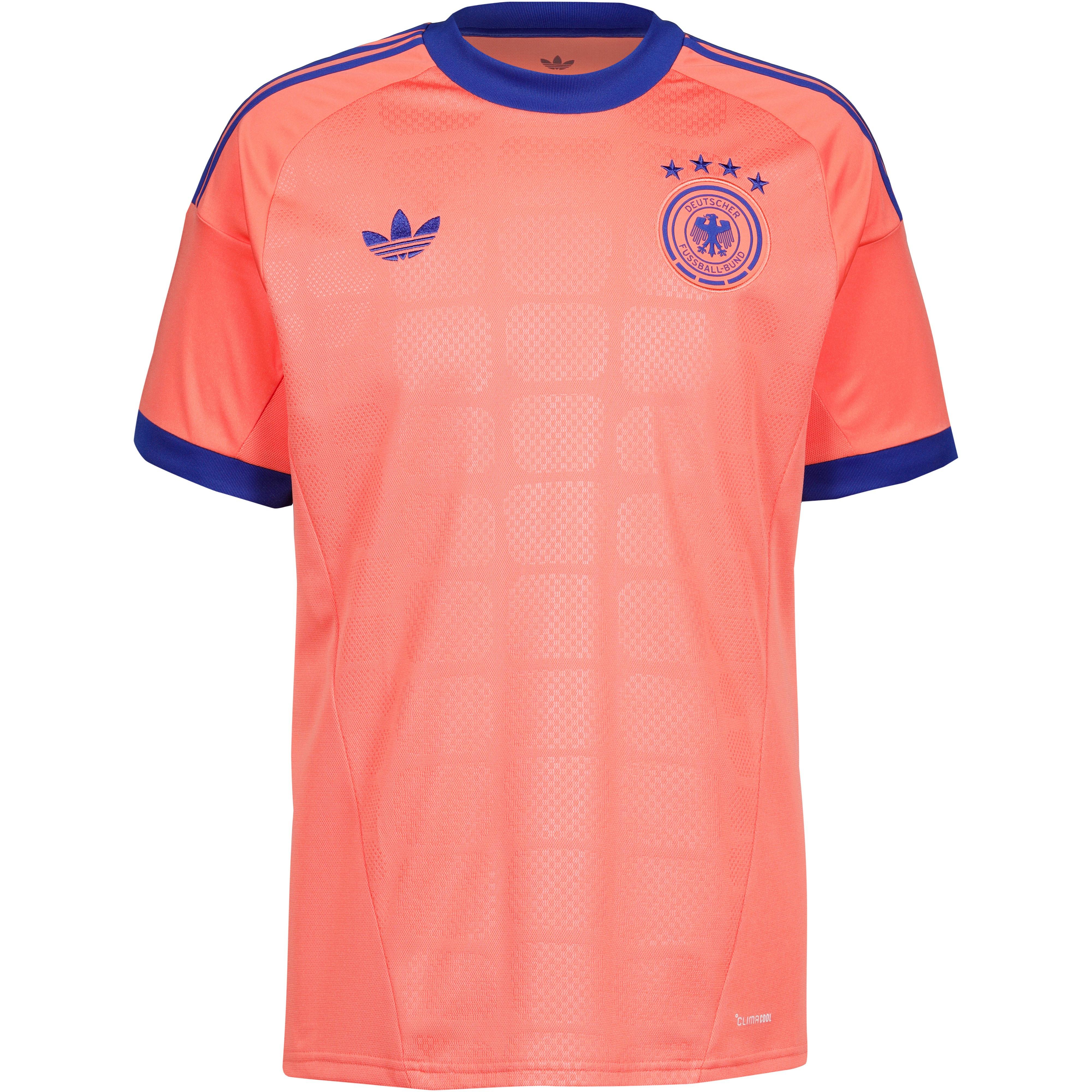 Adidas Sportshirt Rundhalsausschnitt Rippbündchen Polyester Orange