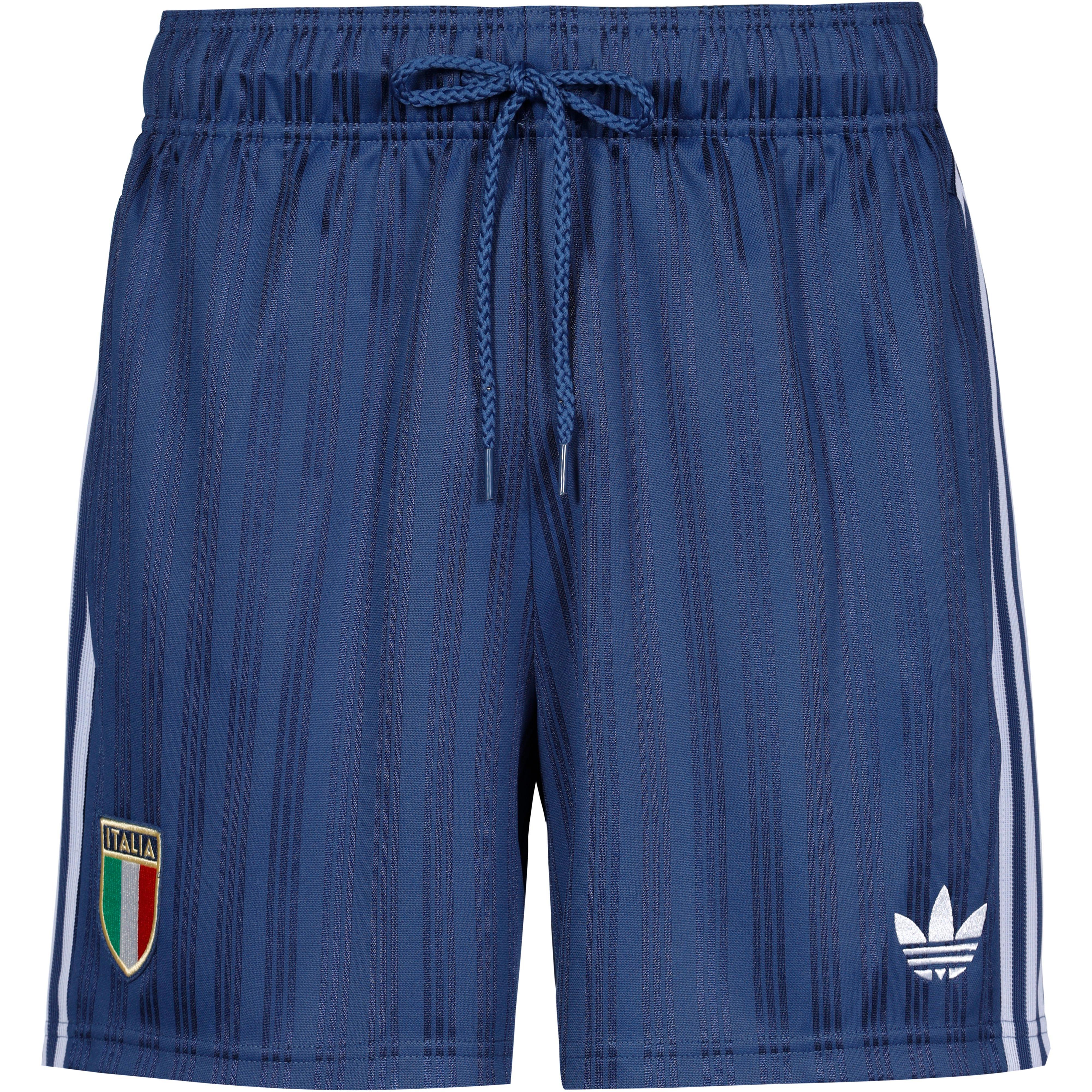 Adidas Fußballshorts Elastischer Bund Kunstfaser Blau