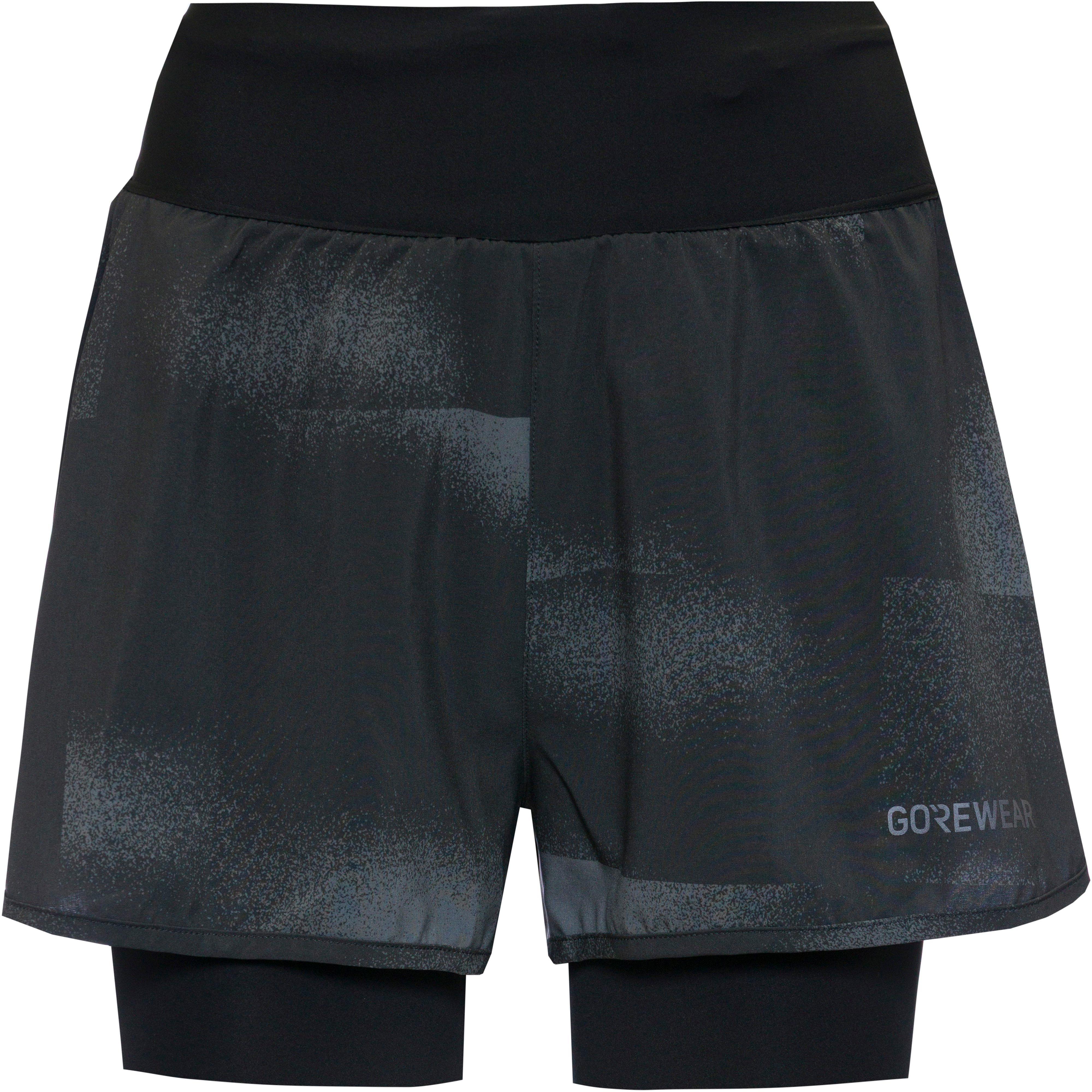 GOREWEAR Laufshorts Adjustable Waistband Stretch Kunstfaser Schwarz