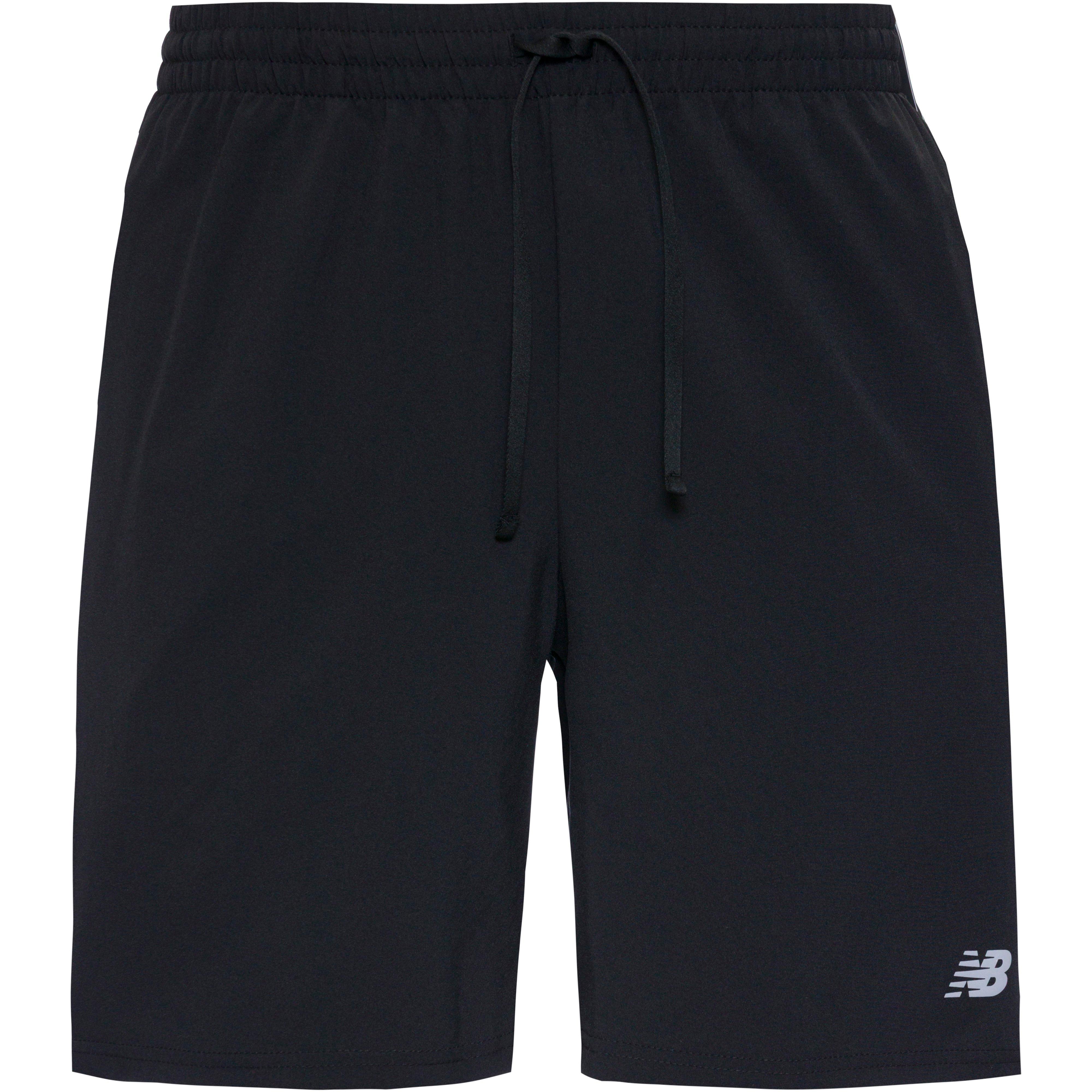 New Balance Funktionsshorts Elastikbund Kordelzug Schnelltrocknend Schwarz