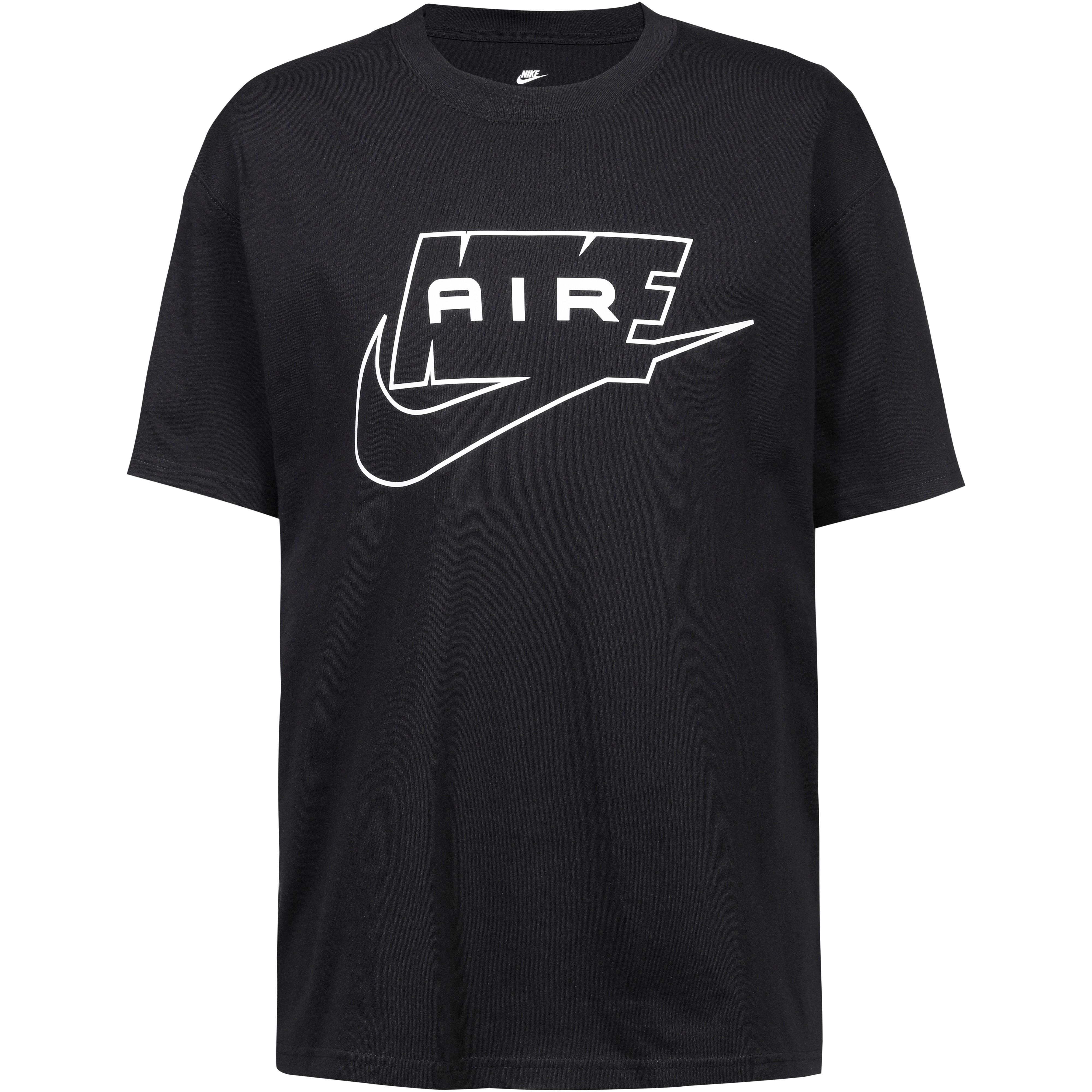 Nike T-Shirt Logo Frontprint Fit Baumwolle Schwarz
