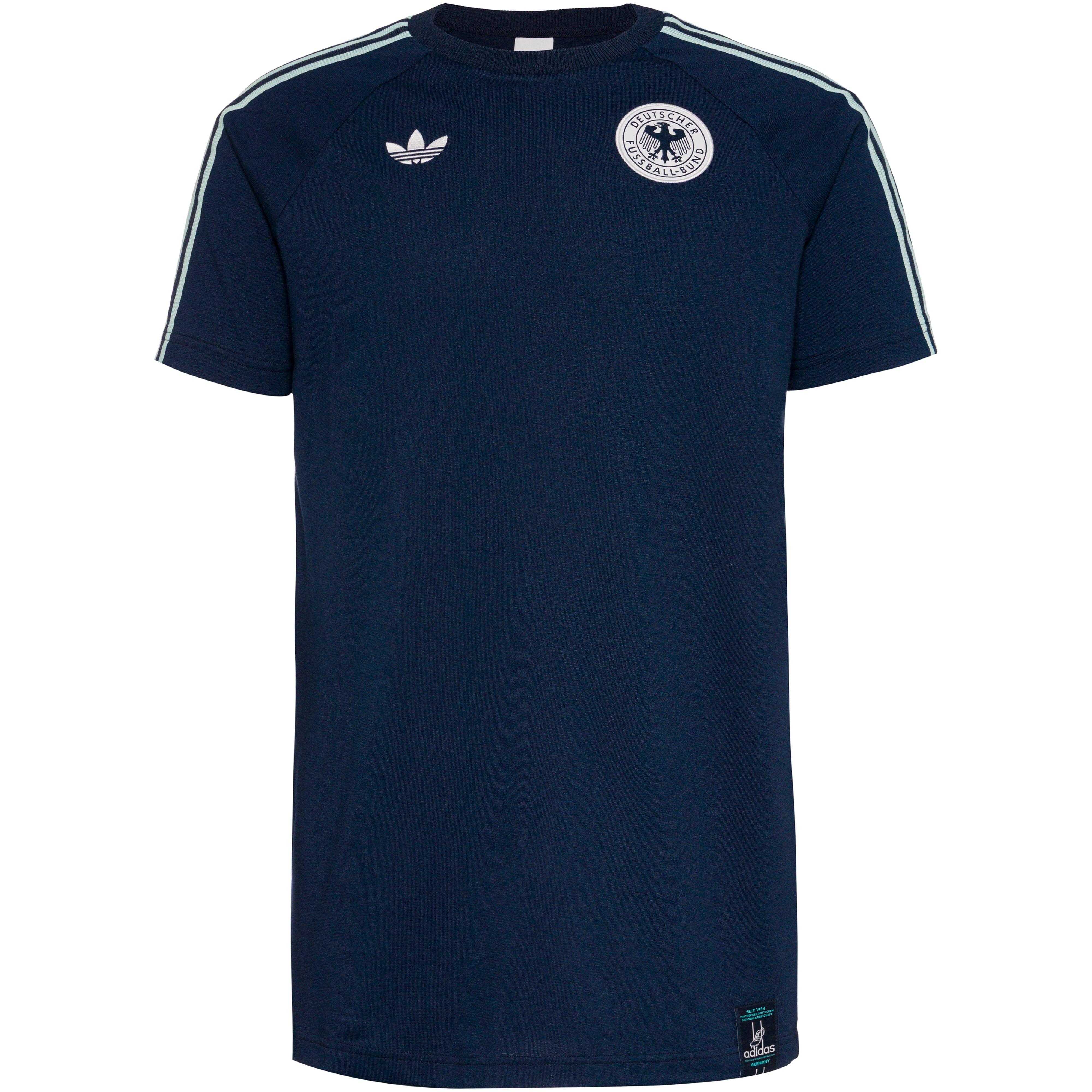 Adidas T-Shirt DFB-Detail Raglan Baumwolle-Polyester Blau