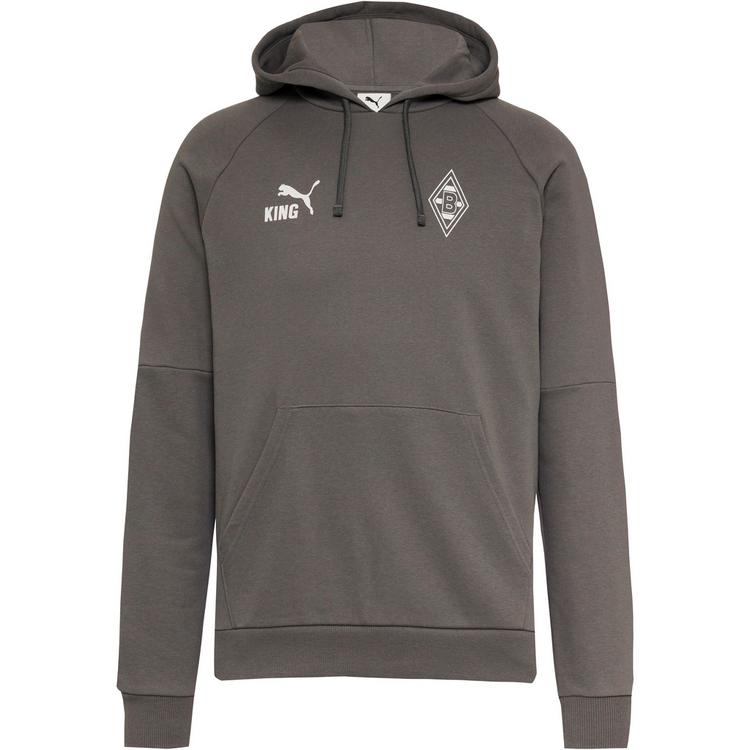 PUMA PUMA BMG FtblKING Hoodie Herren - flat medium gray-puma green - 0 | SportScheck