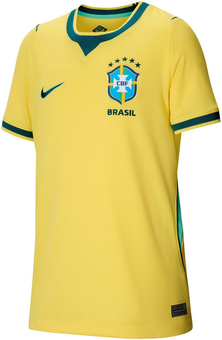 Nike Nike BRASILIEN STAD HOME Teamtrikot Kinder - canary-light menta-geode teal - 0 | SportScheck