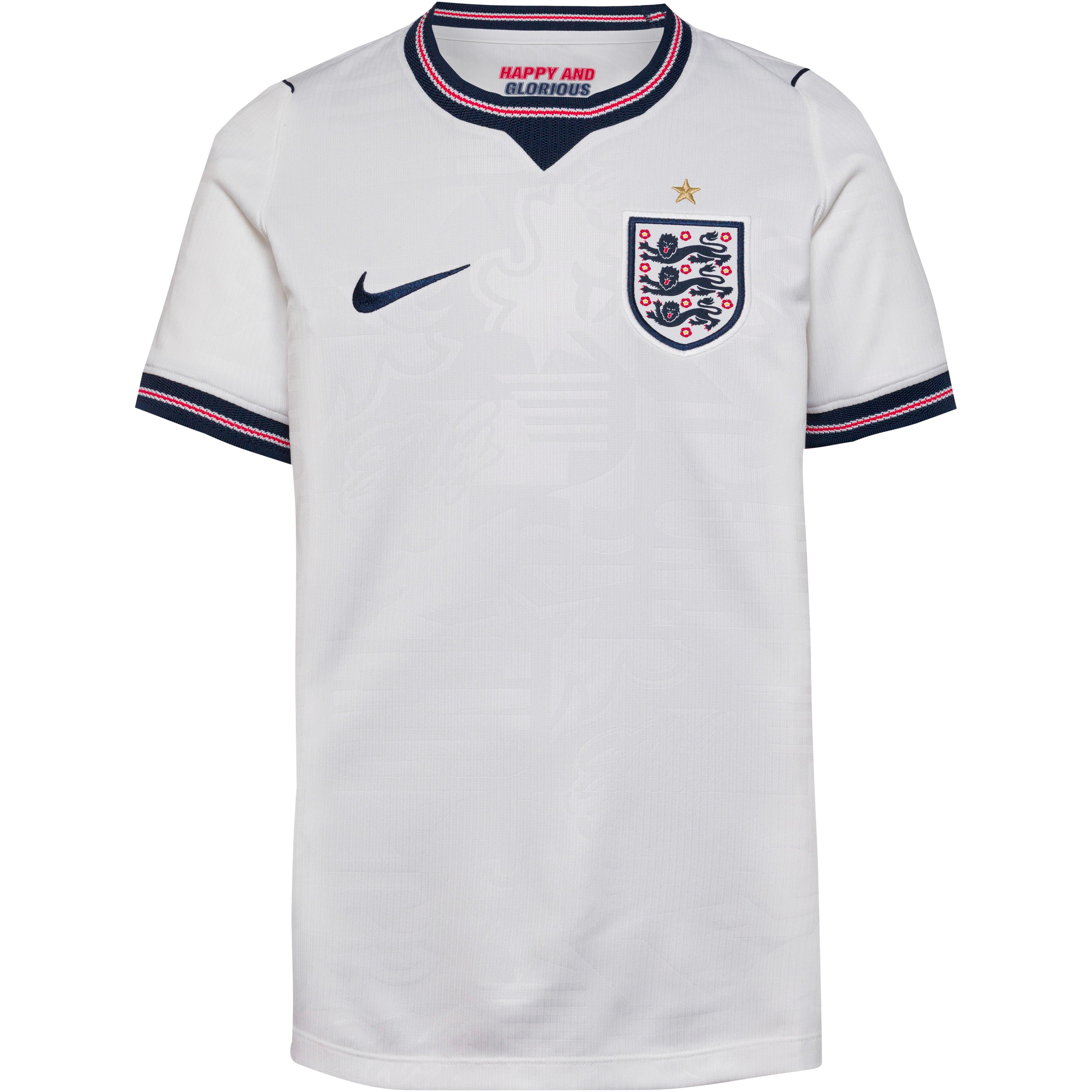 Nike Sportshirt V-Ausschnitt Mesh-Einsätze Raglanärmel Dri-FIT Kunstfaser Weiß