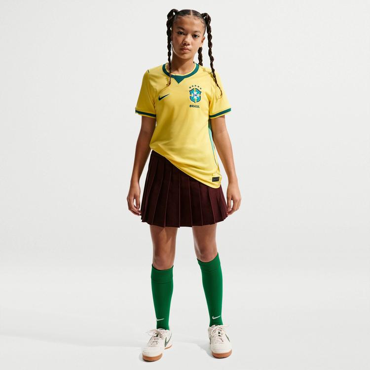 Nike Nike BRASILIEN STAD HOME Teamtrikot Kinder - canary-light menta-geode teal - 0 | SportScheck