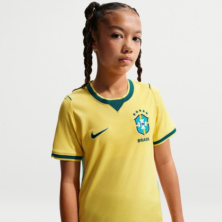 Nike Nike BRASILIEN STAD HOME Teamtrikot Kinder - canary-light menta-geode teal - 2 | SportScheck