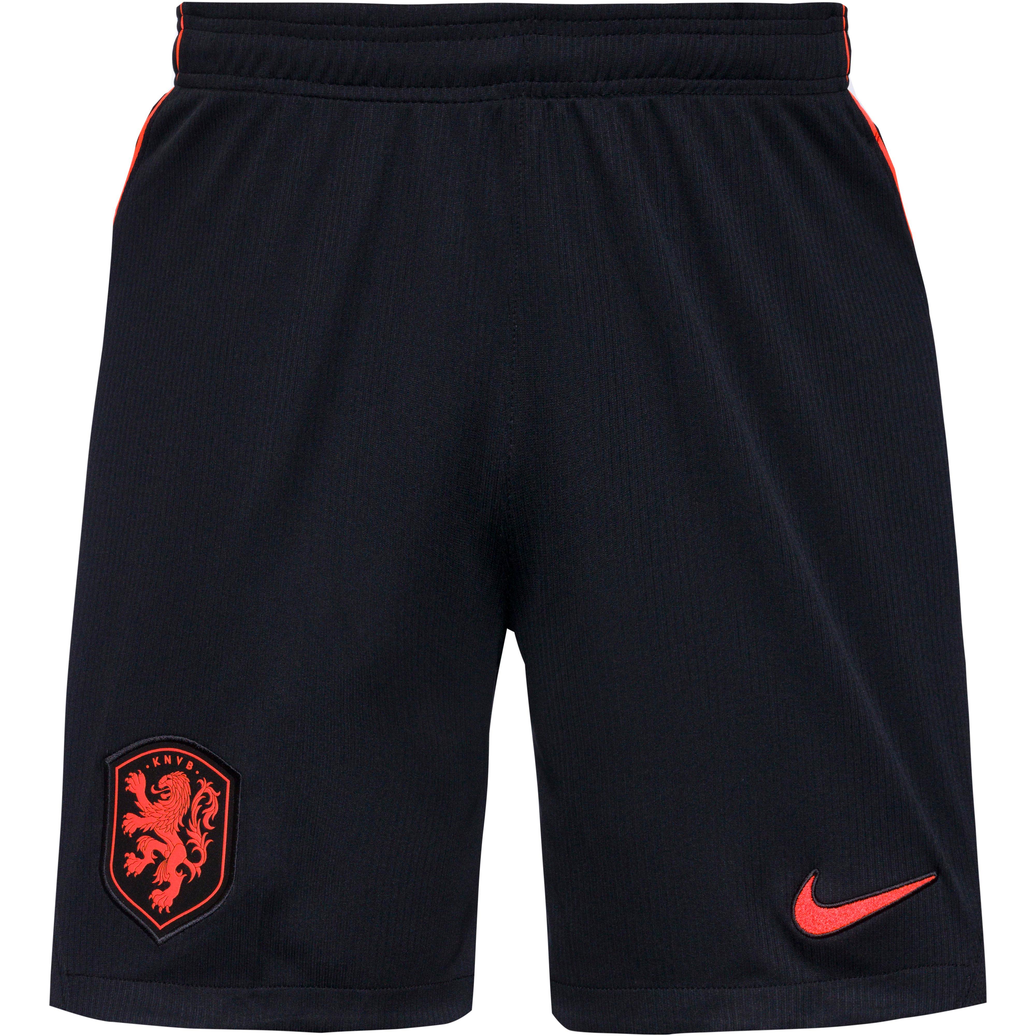 Nike Fußballshorts Niederlande Dri-FIT Kunstfaser Schwarz