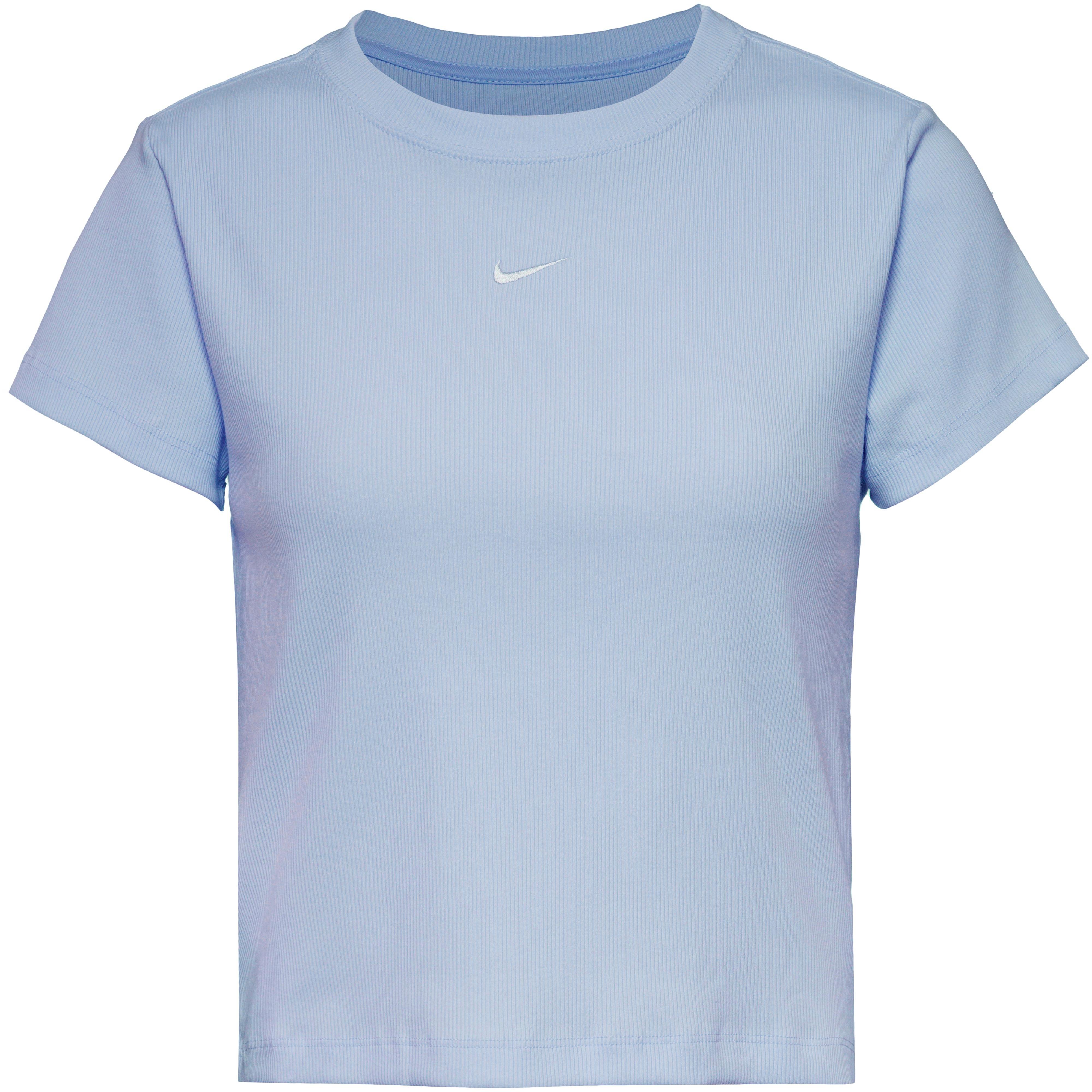 Nike T-Shirt Crop Top Baumwolle-Polyester Blau