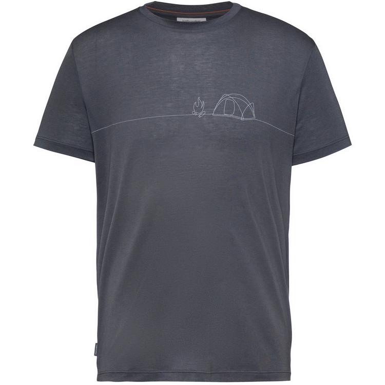Icebreaker Icebreaker Single Line Camp Funktionsshirt Herren - obsidian - 0 | SportScheck