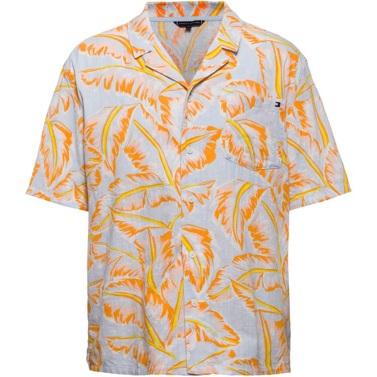 Tommy Hilfiger Tommy Hilfiger Kurzarmhemd Herren - vintage banana leaf keepsake blue - 0 | SportScheck