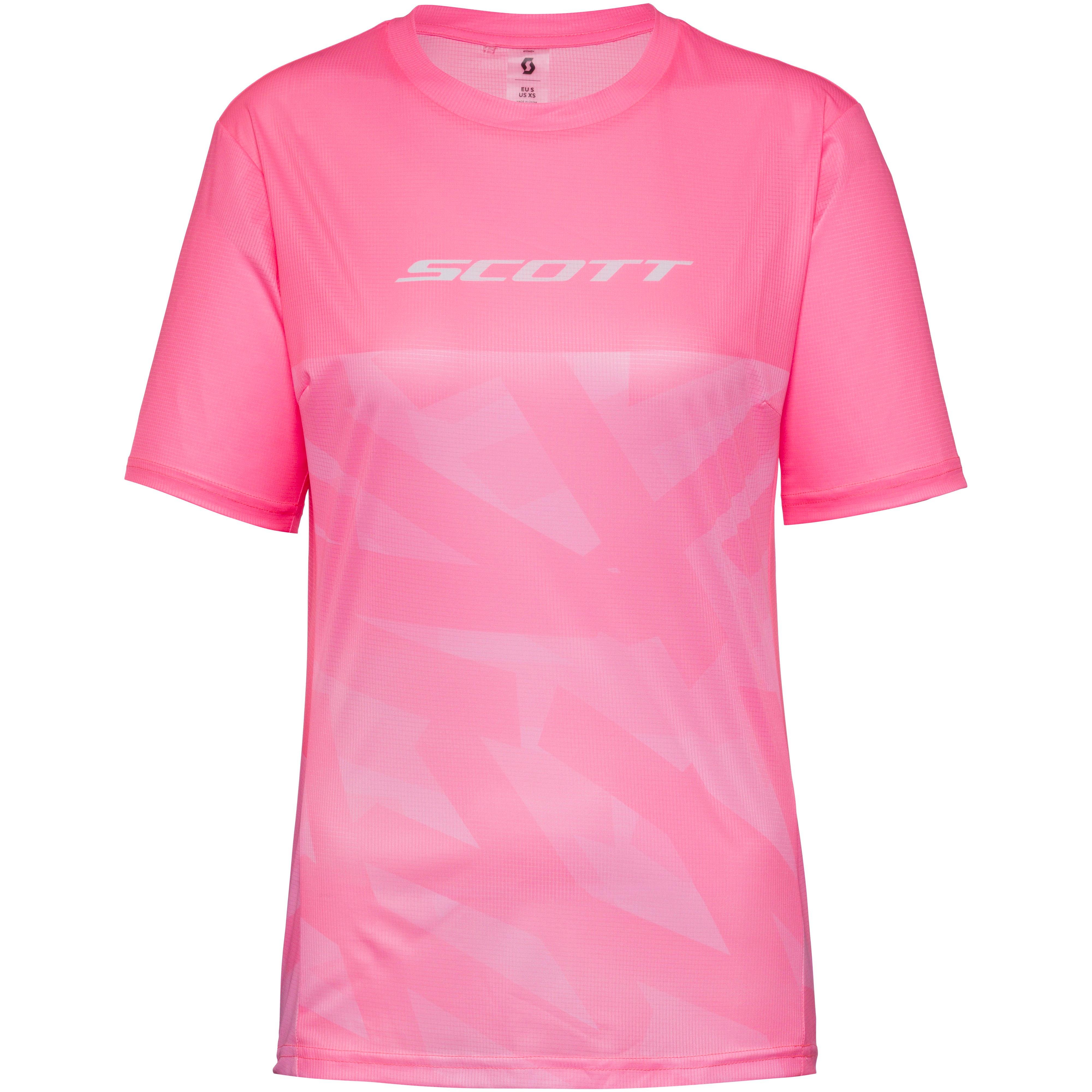 Scott Funktionsshirt Semi-Transparent 4-Wege Stretch Polyester Rosa