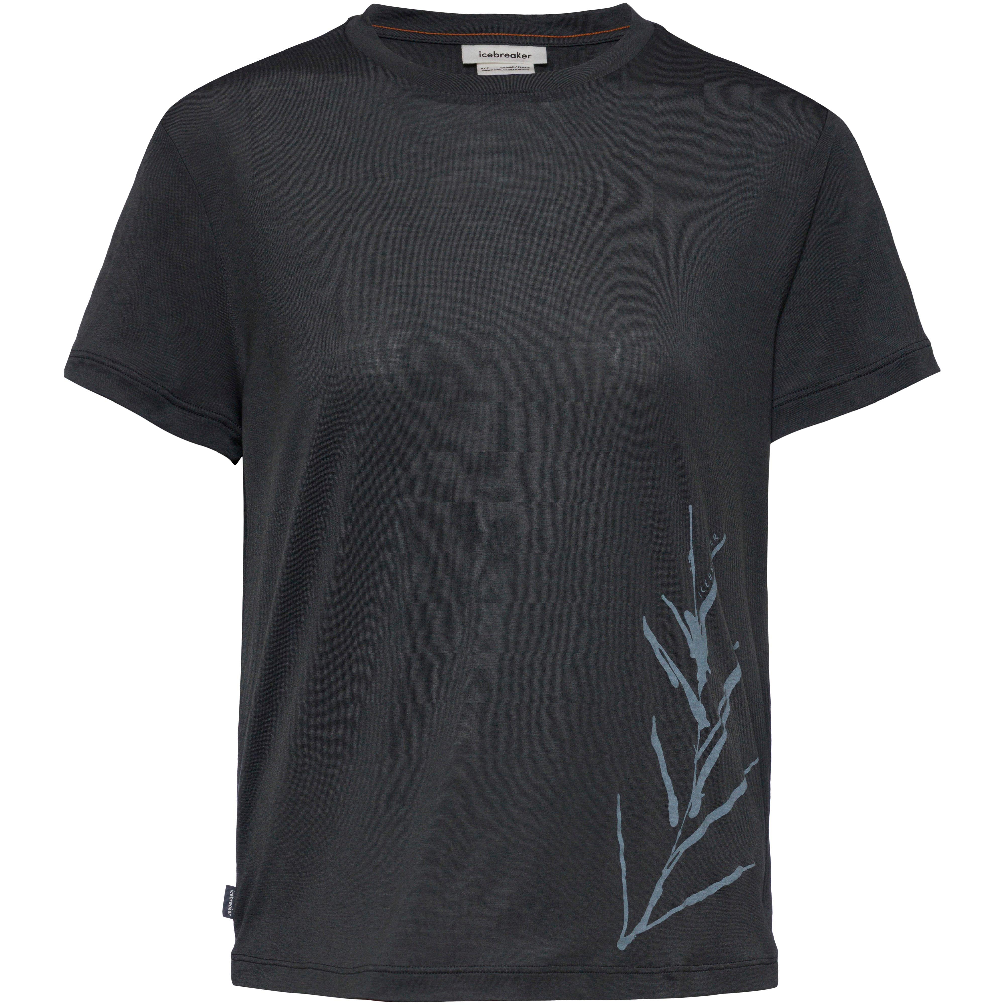 Icebreaker Funktionsshirt Rundhals Lyocell-Wolle Grau