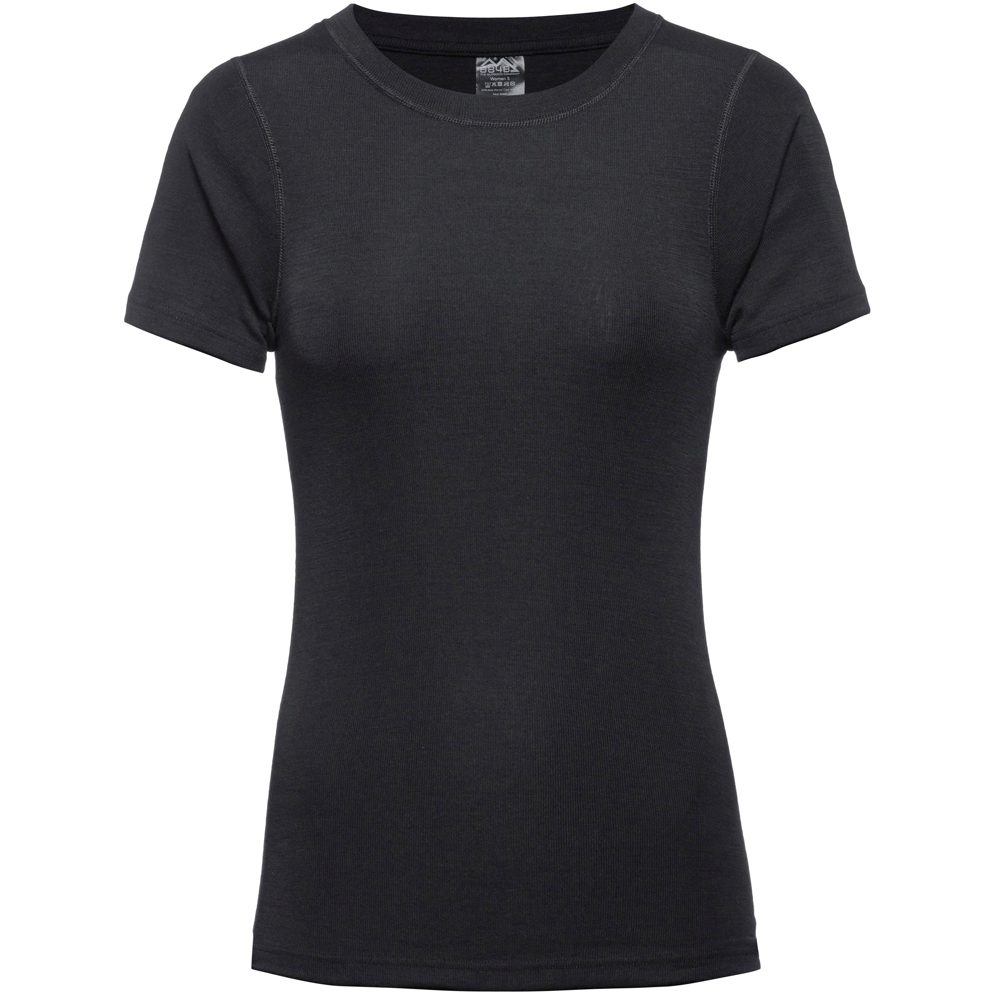 8848 Outdoor Funktionsshirt Damen Merinowolle Schwarz