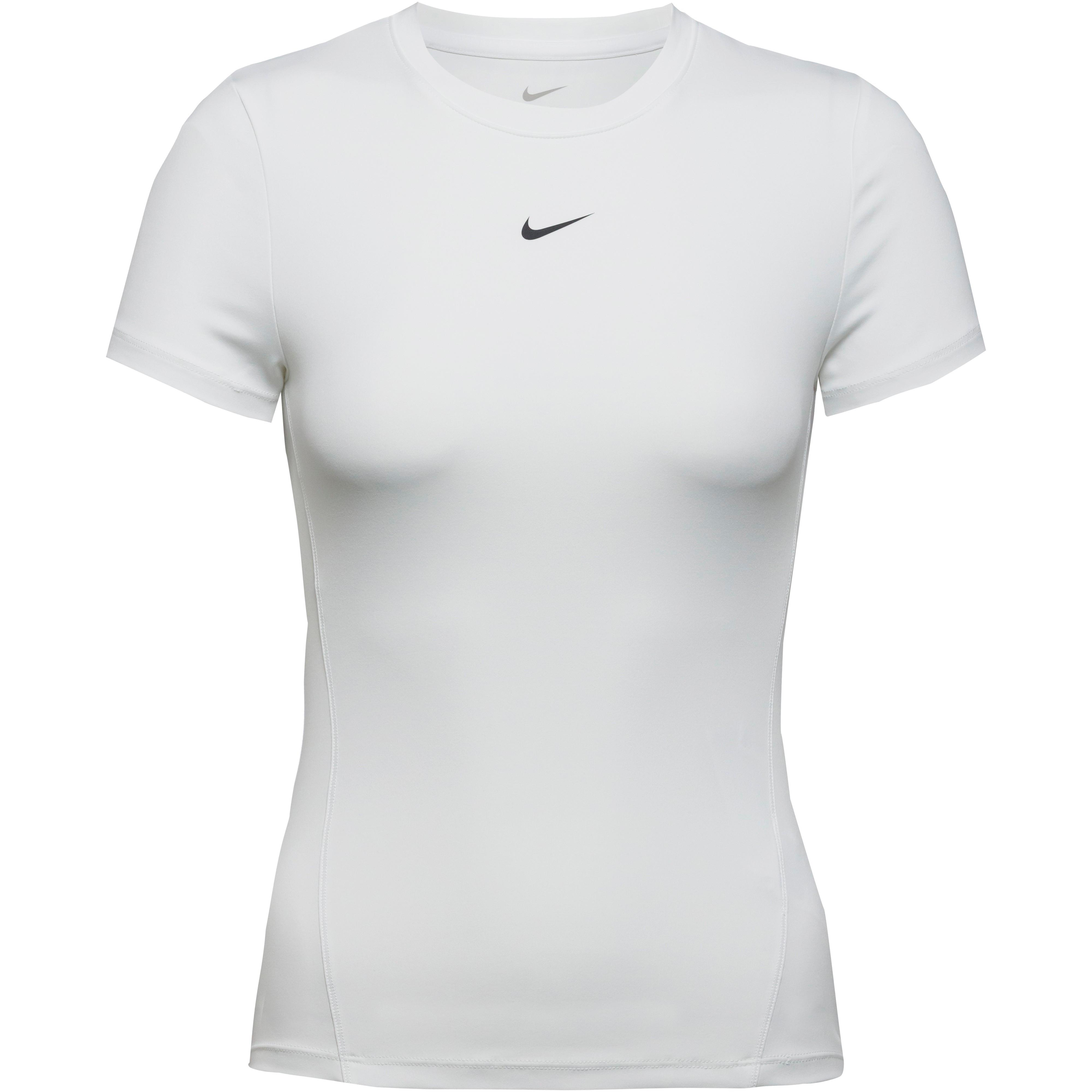 Nike Sportshirt Kurzarm Dri-FIT Polyester-Elastan Weiß