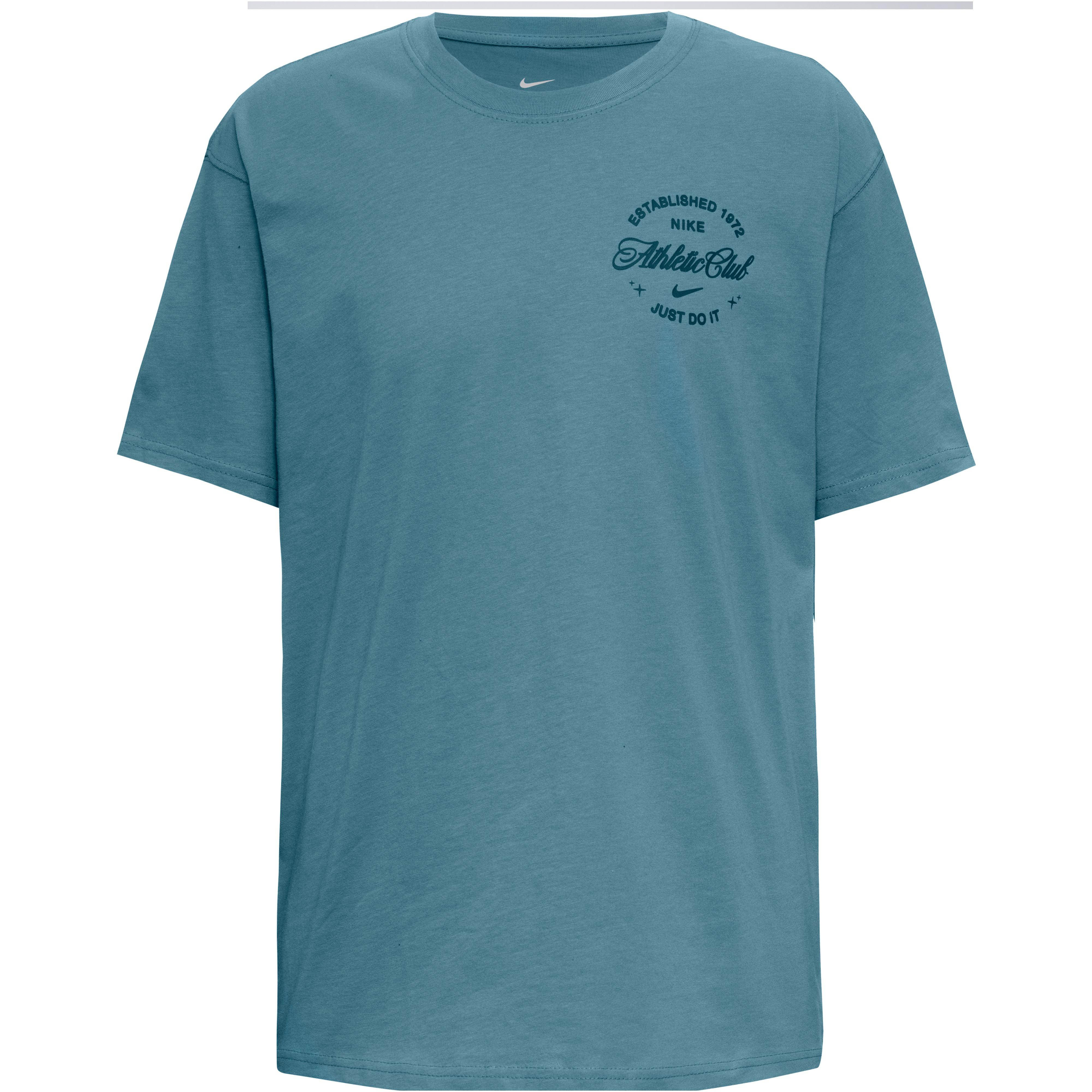 Nike T-Shirt Loose Fit Rundhals Baumwolle Grün