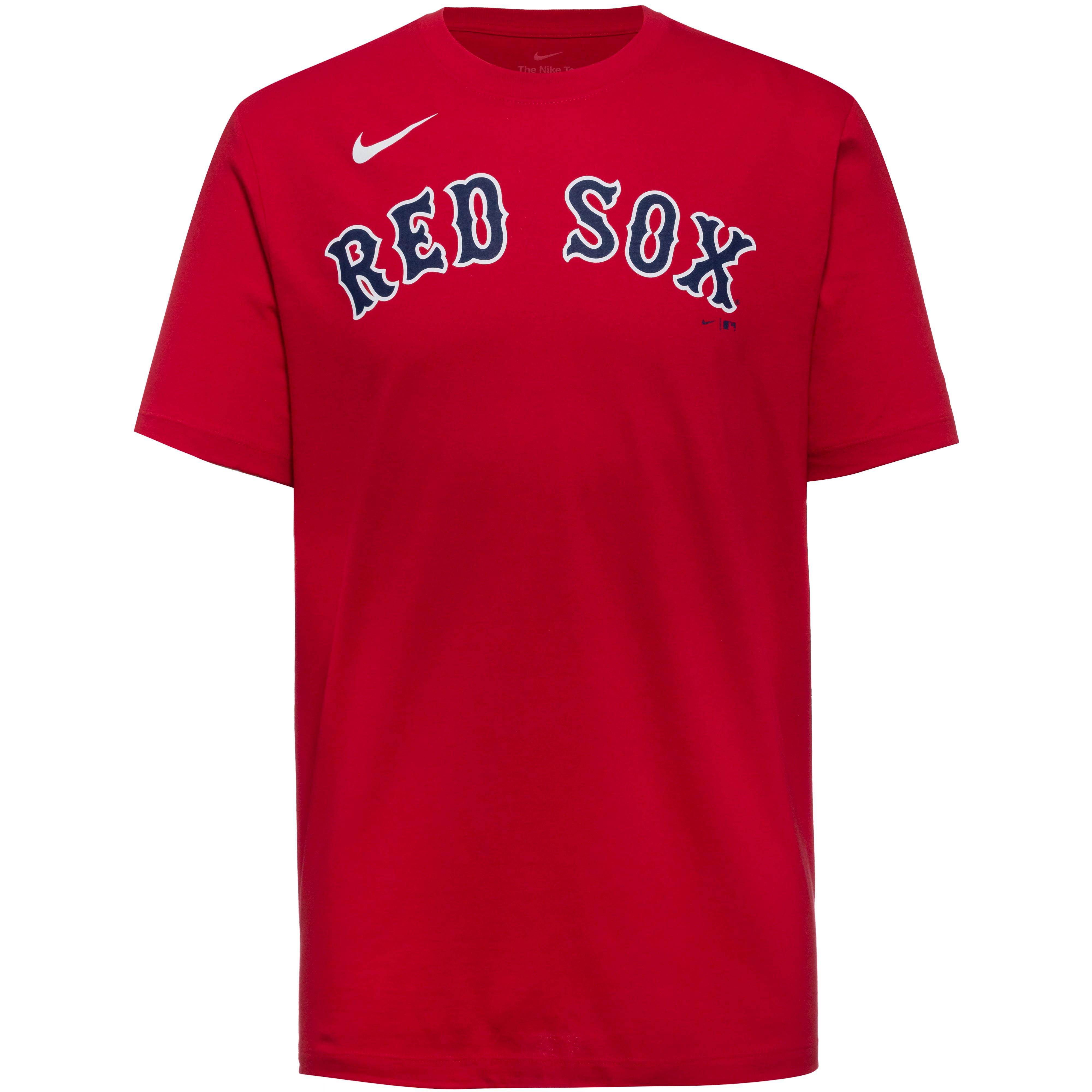 Nike T-Shirt Red Sox Detail Baumwolle Rot