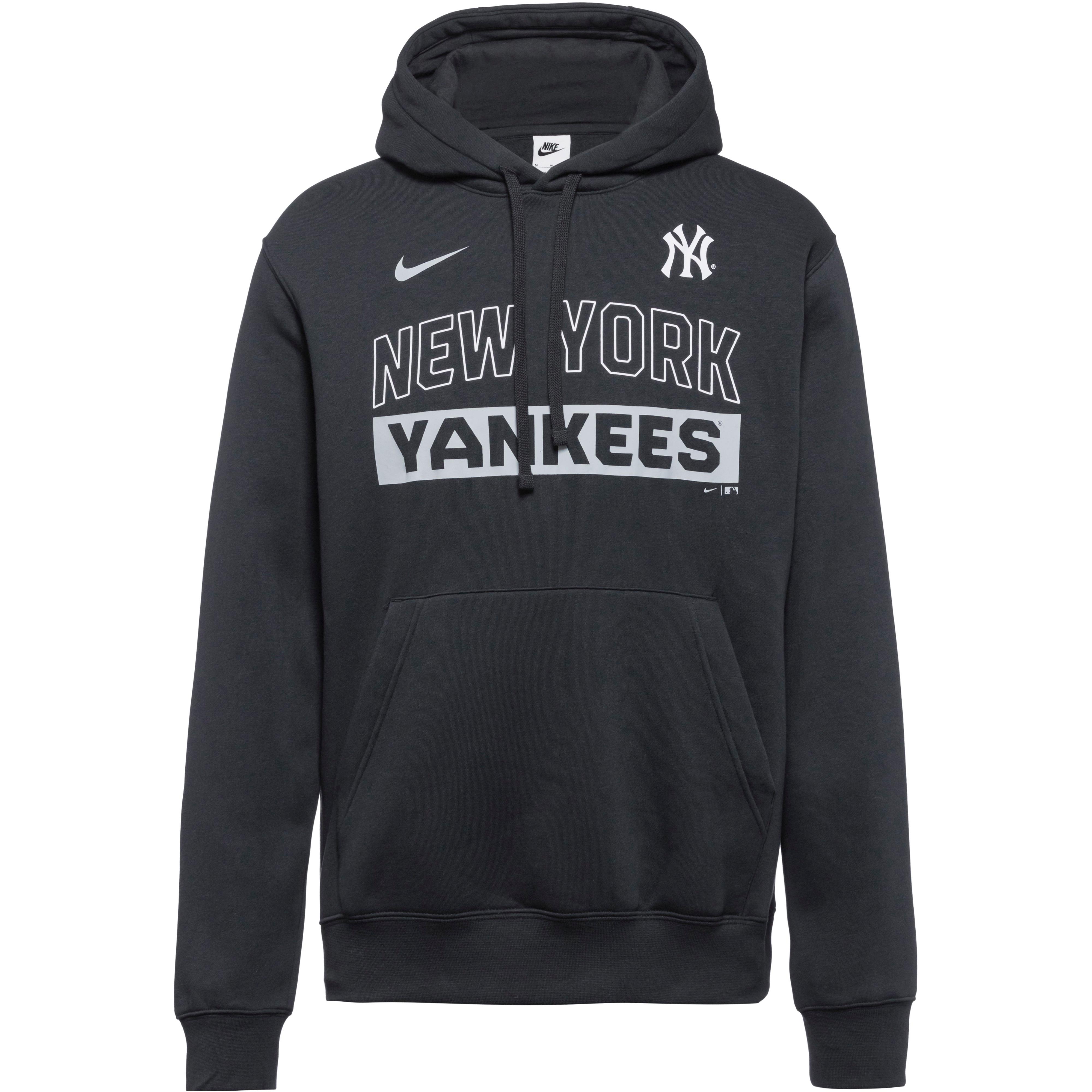 Nike Hoodie Rundhals Yankees Detail Baumwolle-Polyester Schwarz