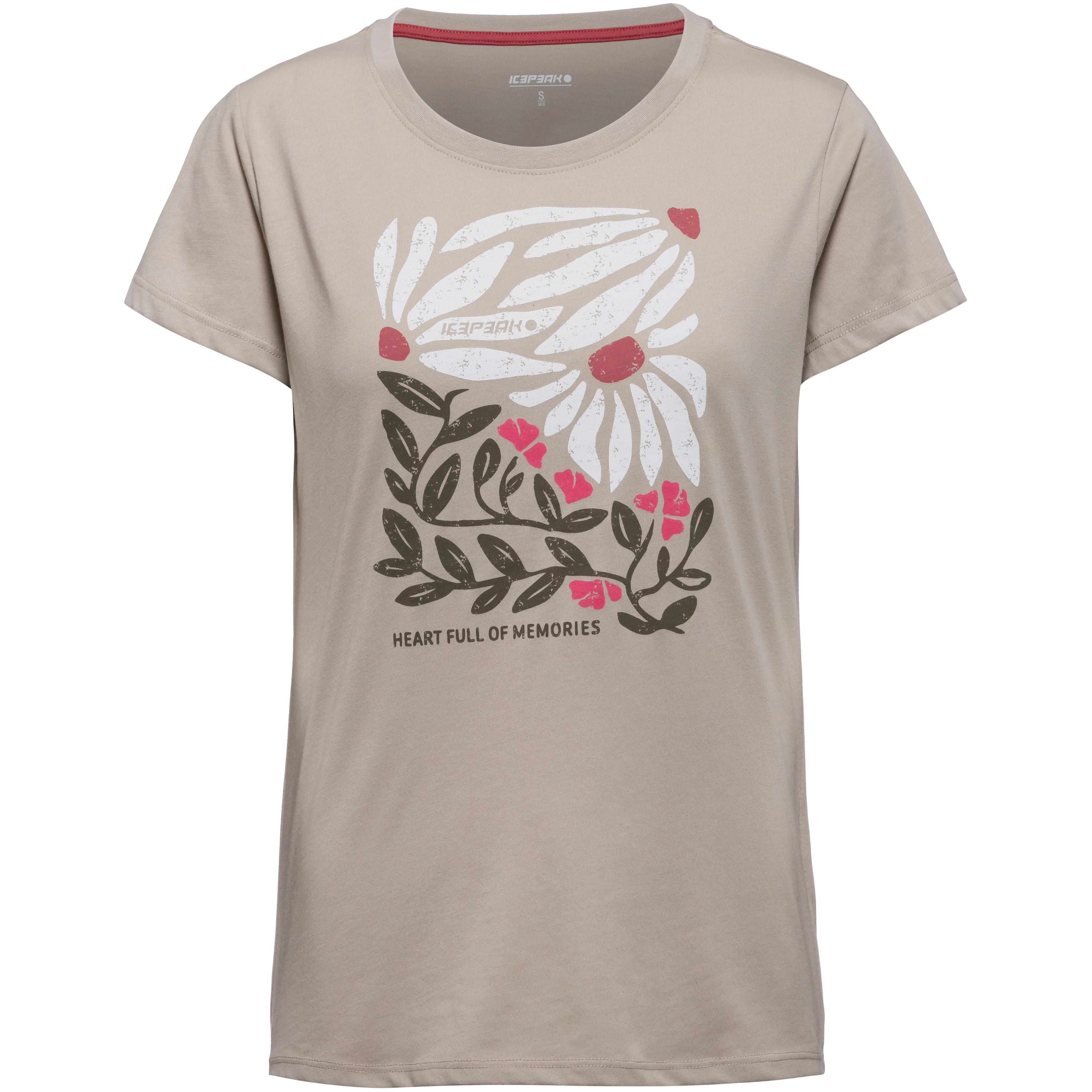 icepeak Belcher Print T-Shirt Beige