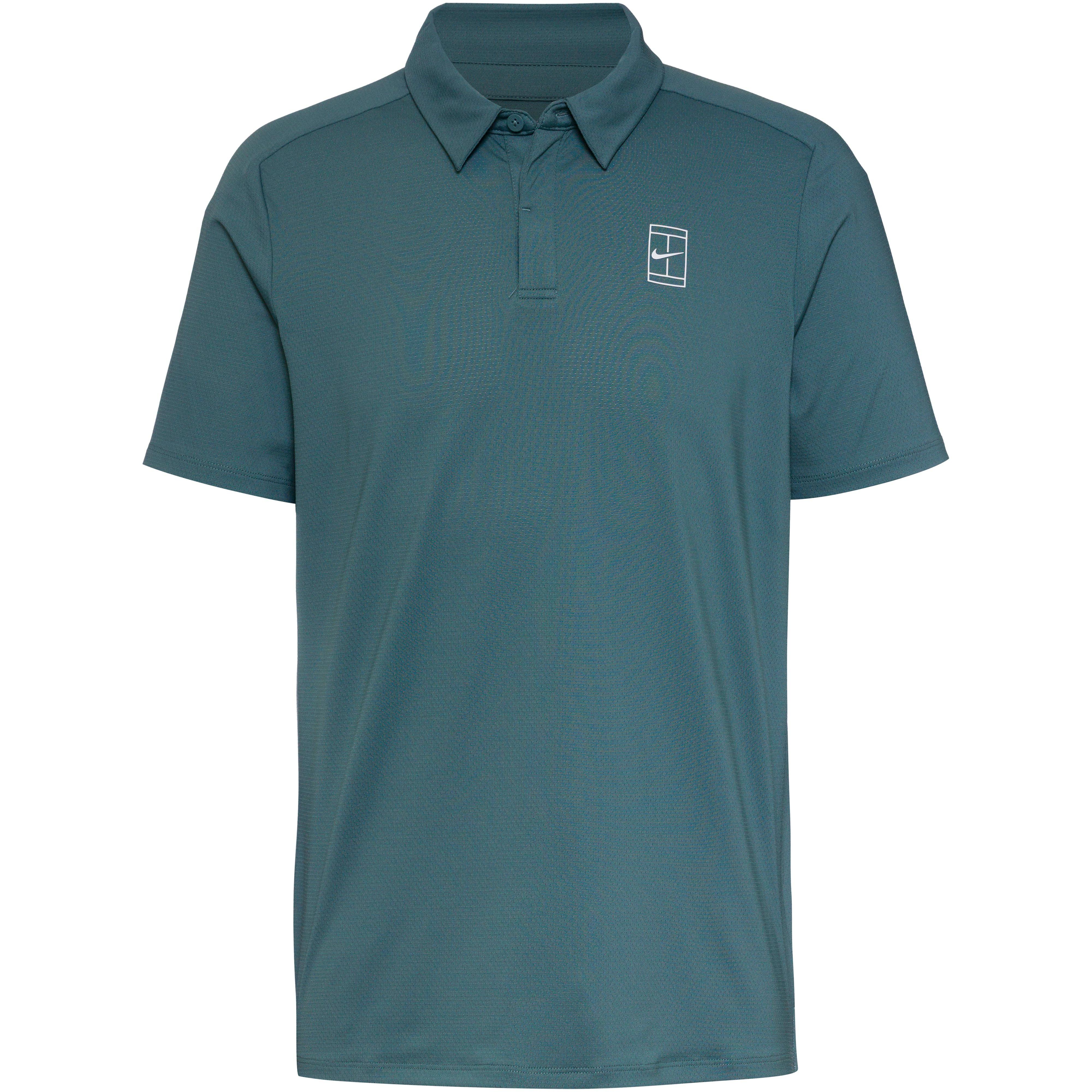 Nike Tennisshirt Polokragen Normalfit Polyester-Elastan Grün