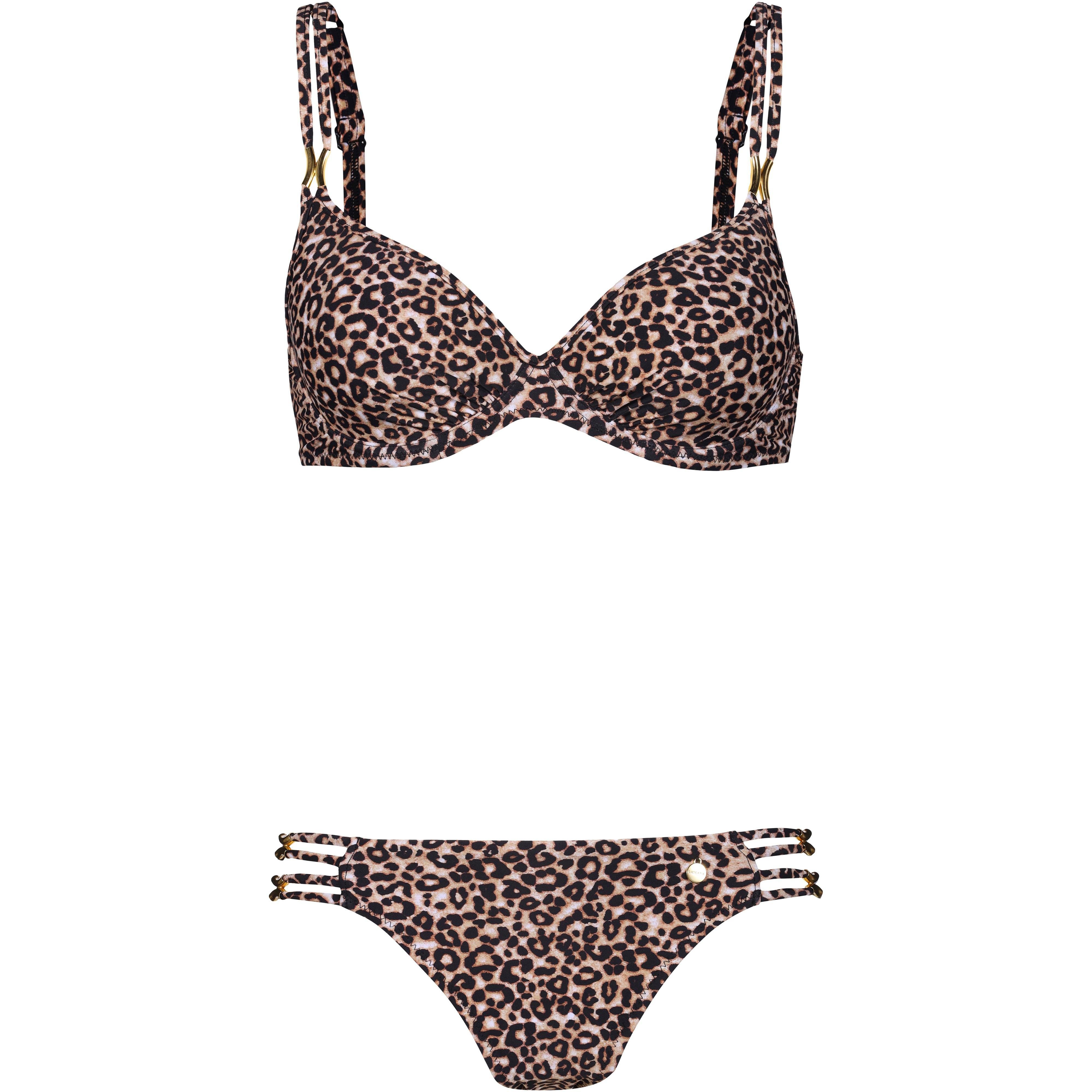Lascana Bikini Set Bügel Leopard-Print Polyamid-Elastan braun