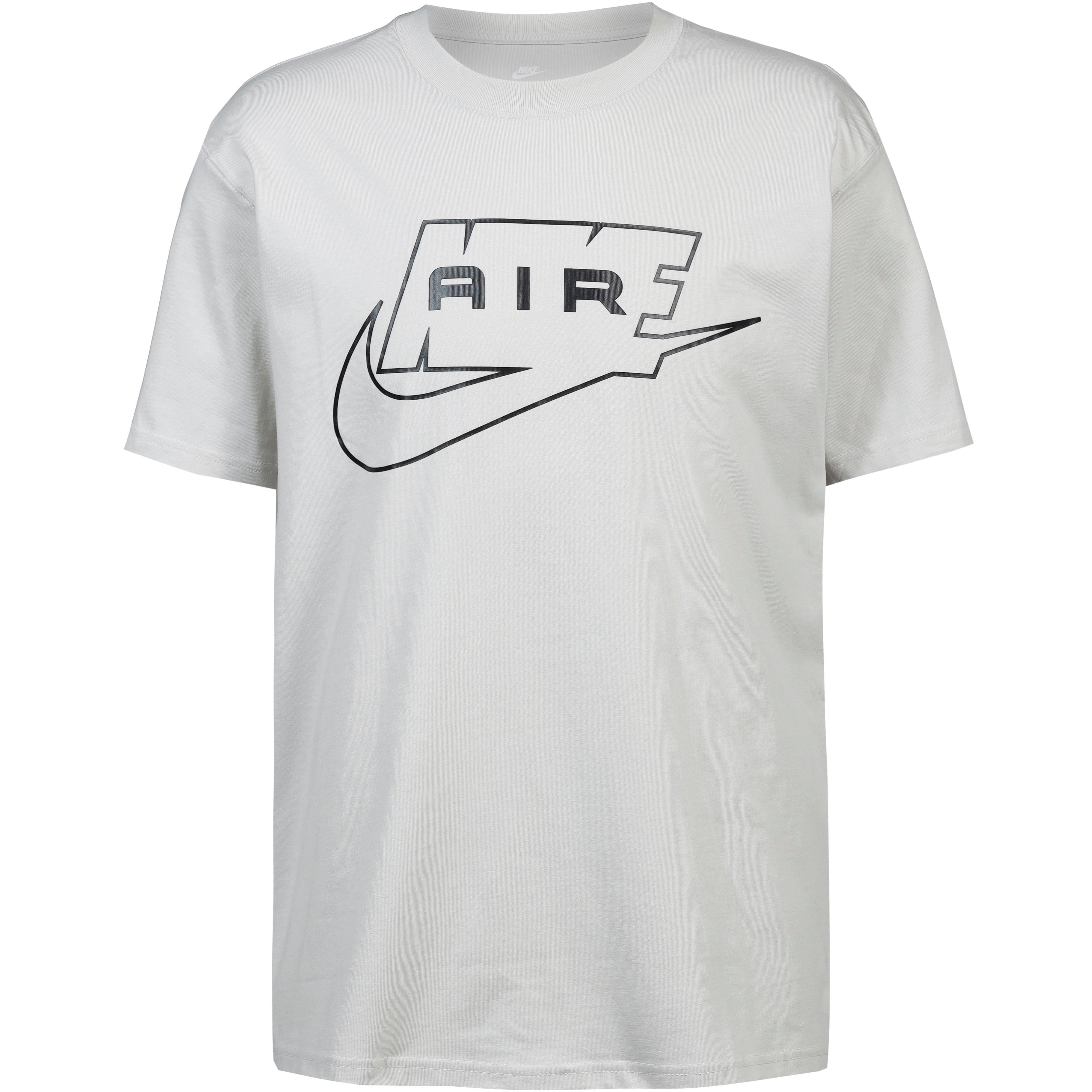Nike T-Shirt Logo Frontprint Loose Baumwolle Beige