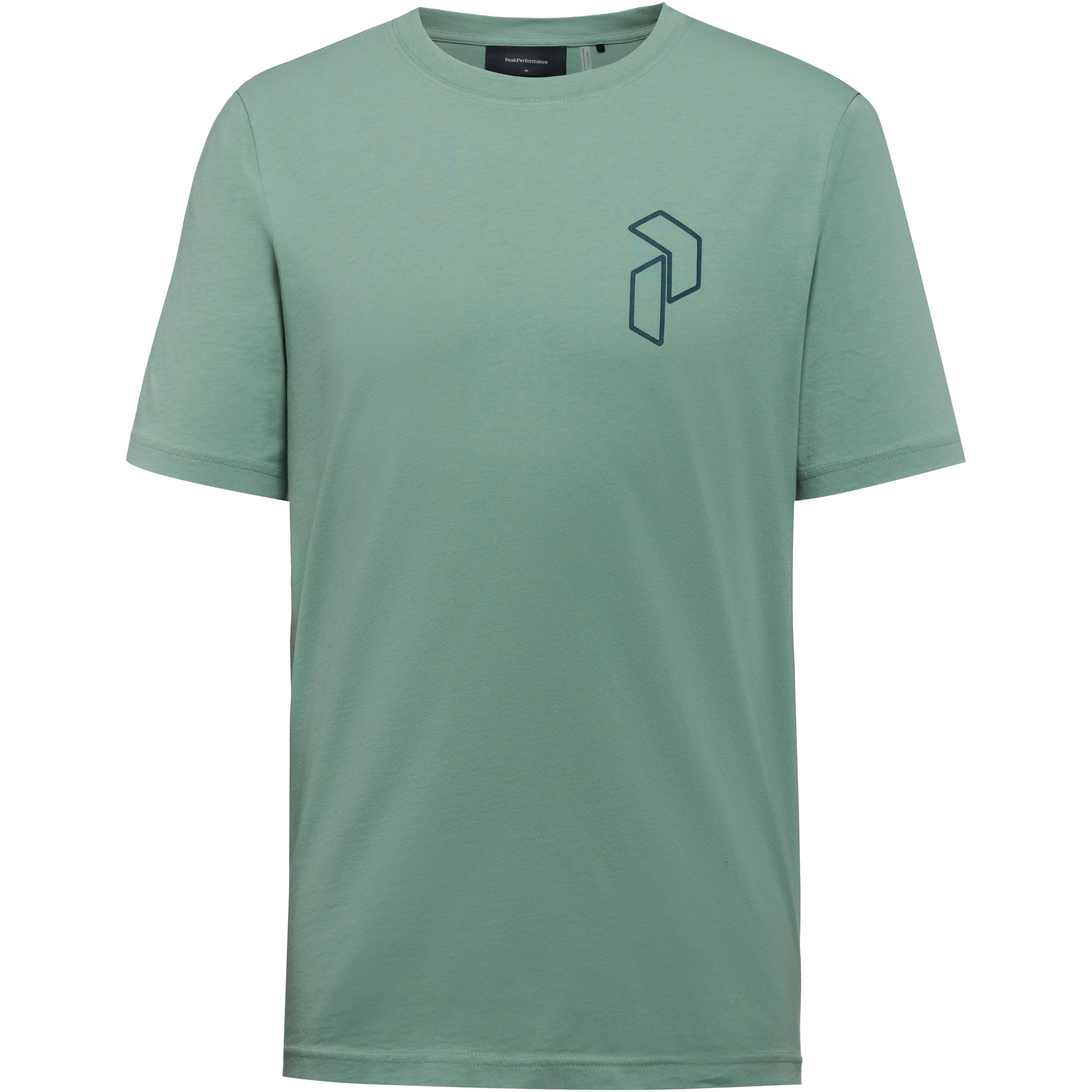 Peak Performance Funktionsshirt Rundhals Print Baumwolle Weiß