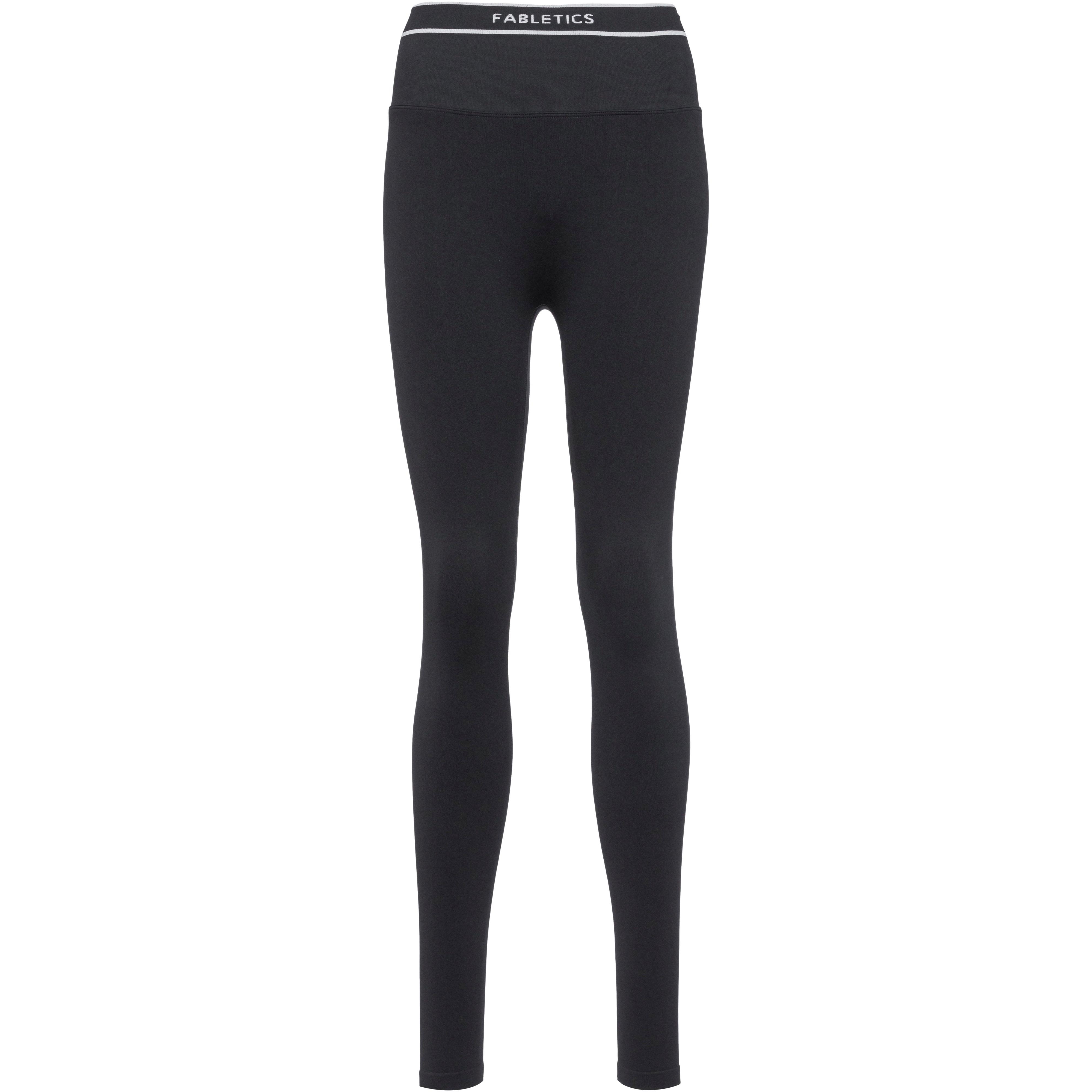 FABLETICS Nahezu nahtlose Tights Polyamid-Polyester-Elastan Schwarz