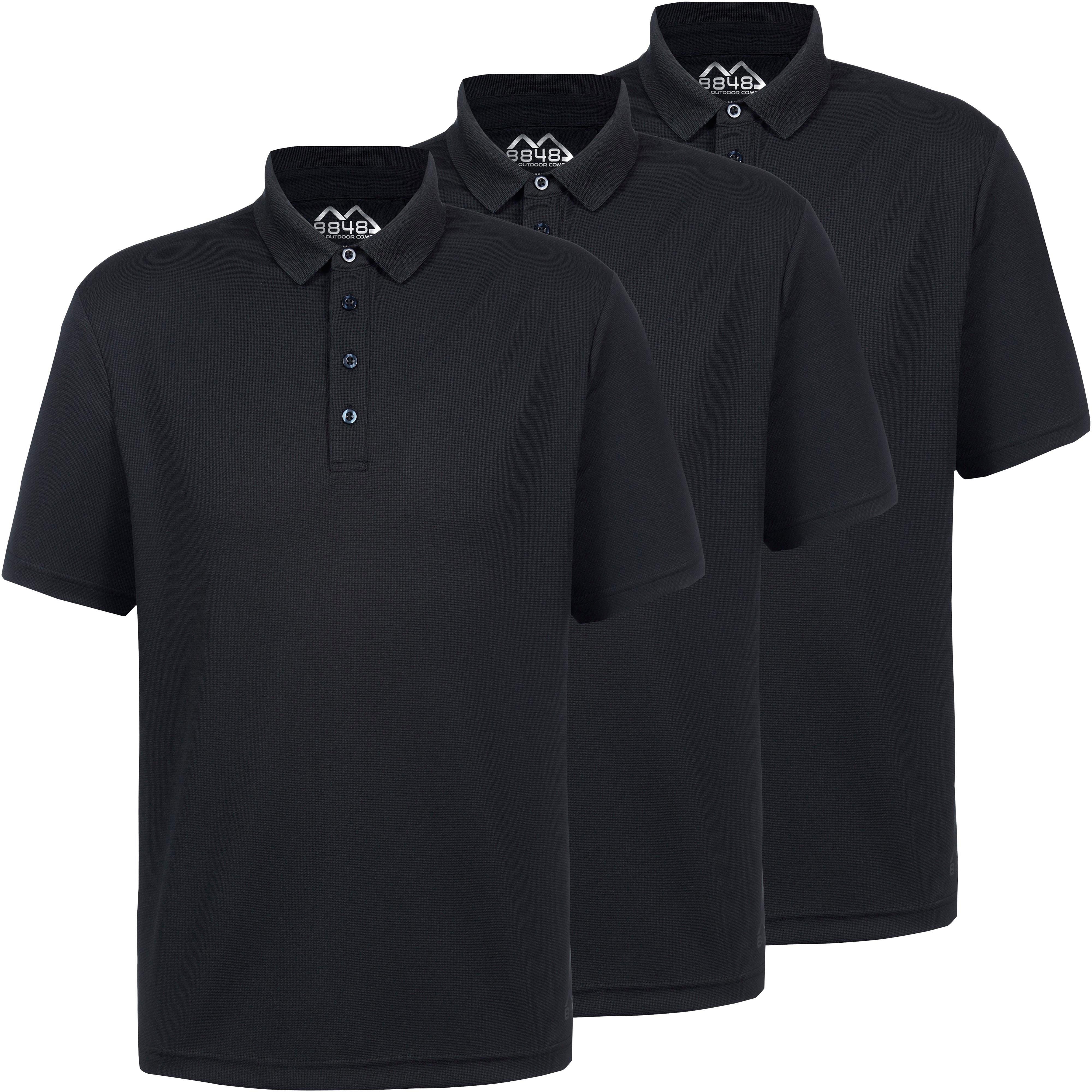 8848 Outdoor Poloshirt Kragen Knopfleiste Polyester Grau