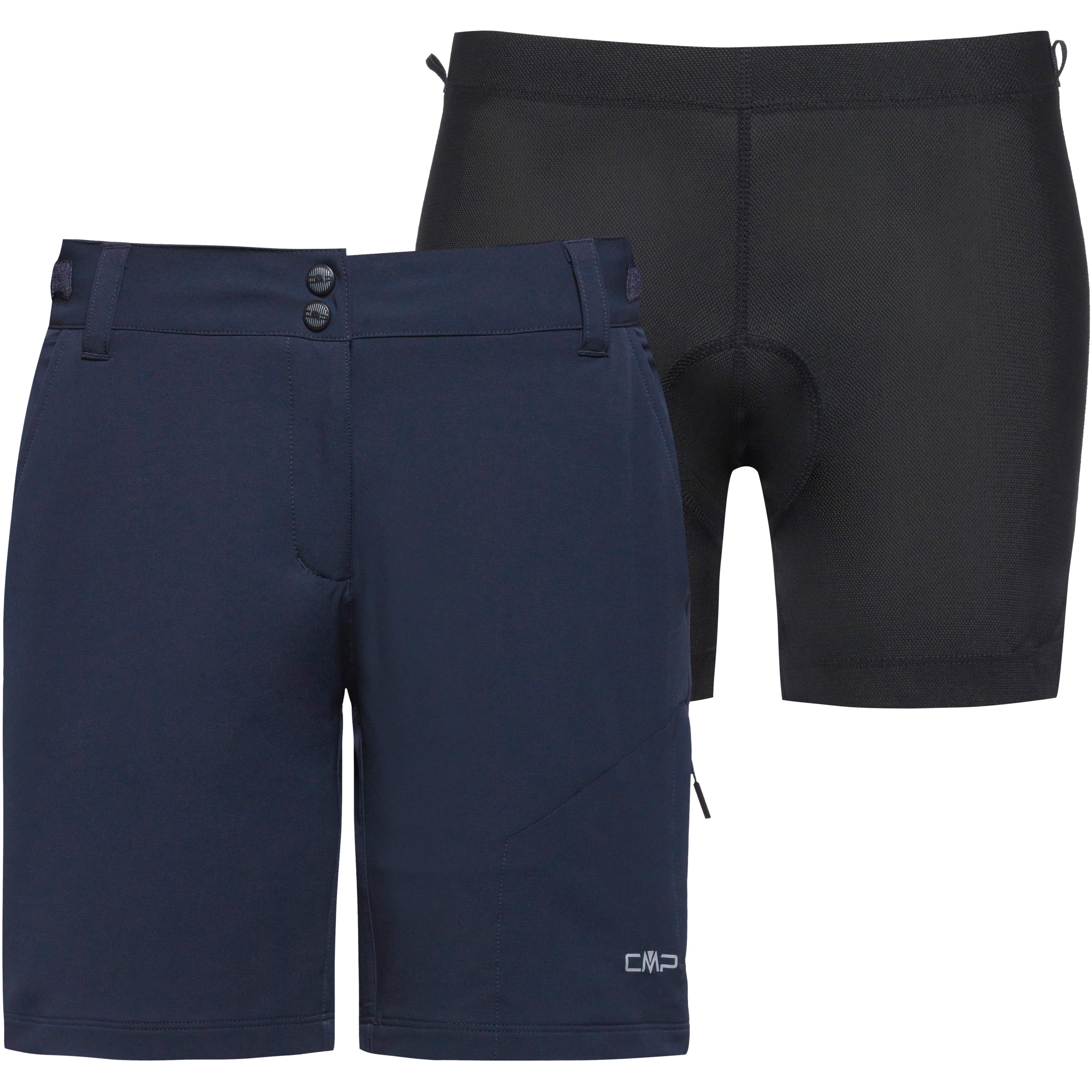 CMP Fahrradshorts Stretch Bund Eingriffstaschen Grau