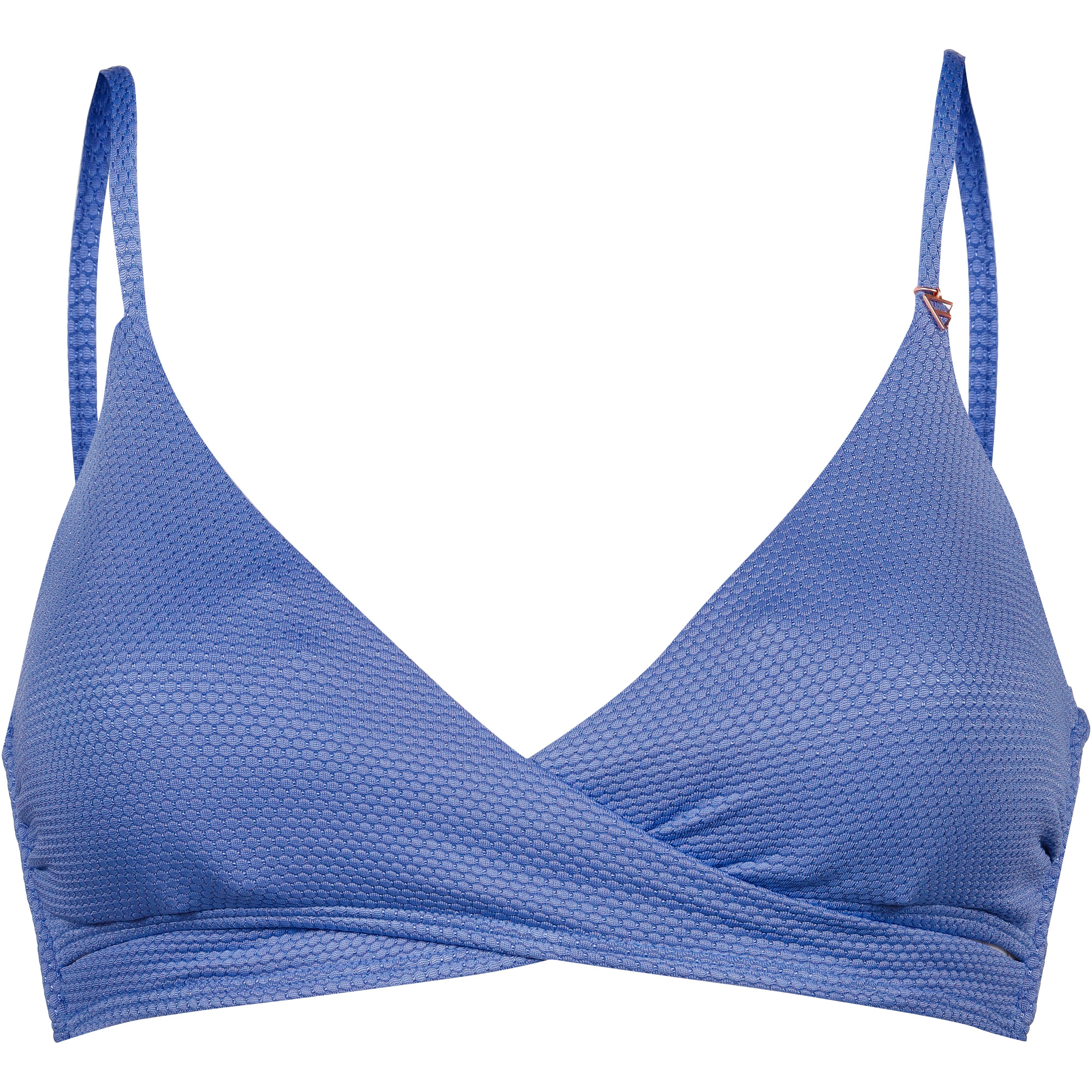 brunotti Bikini Oberteil Wabenstruktur Front-Design Polyester-Elastan Blau