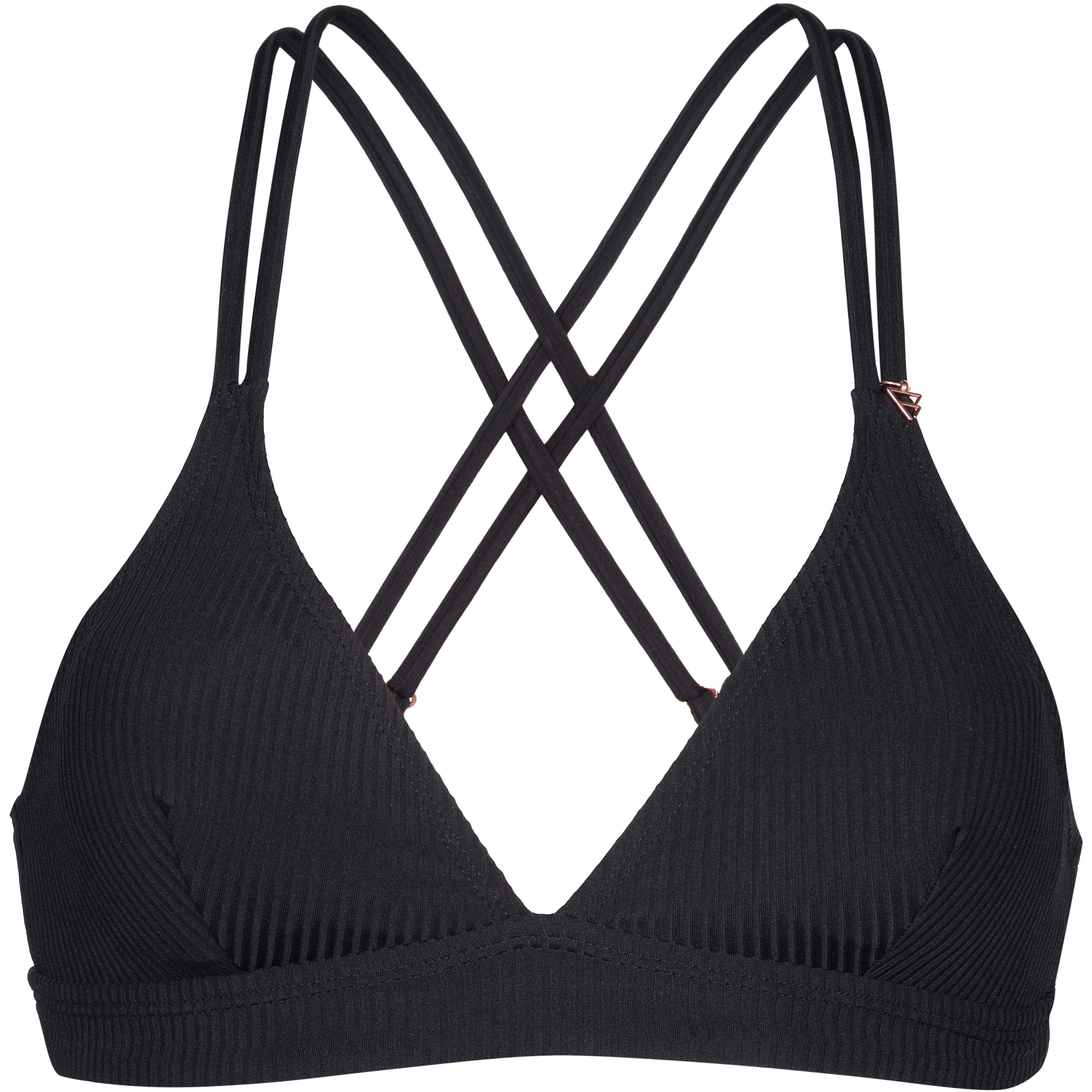 brunotti Bikini Ripp-Struktur Formgebende Nähten Polyester-Elastan Schwarz