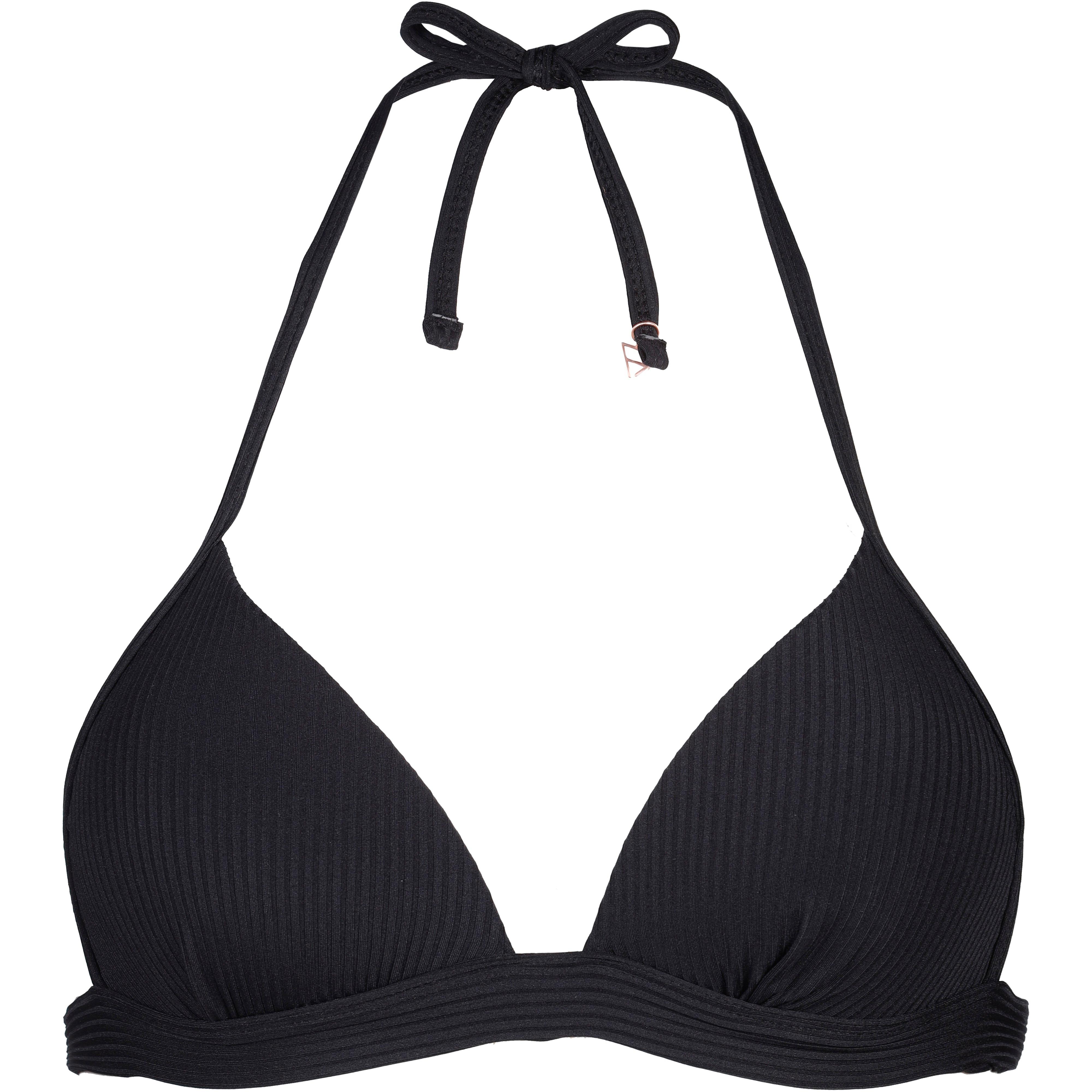 brunotti Bikini Neckholder Ripp-Struktur Polyester-Elastan Schwarz