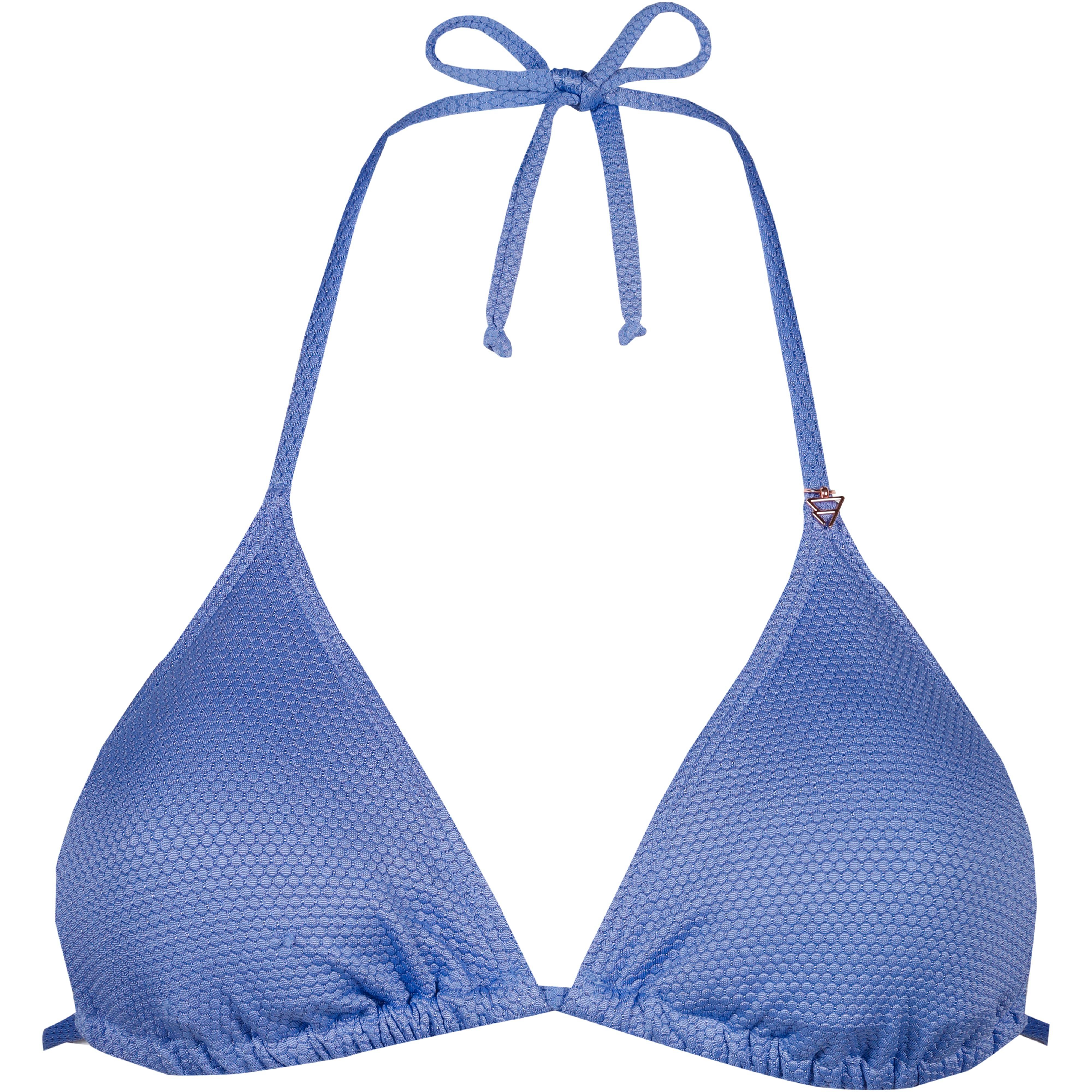 brunotti Bikini Neckholder Wabenstruktur Spaghettiträger Polyester-Elastan Blau
