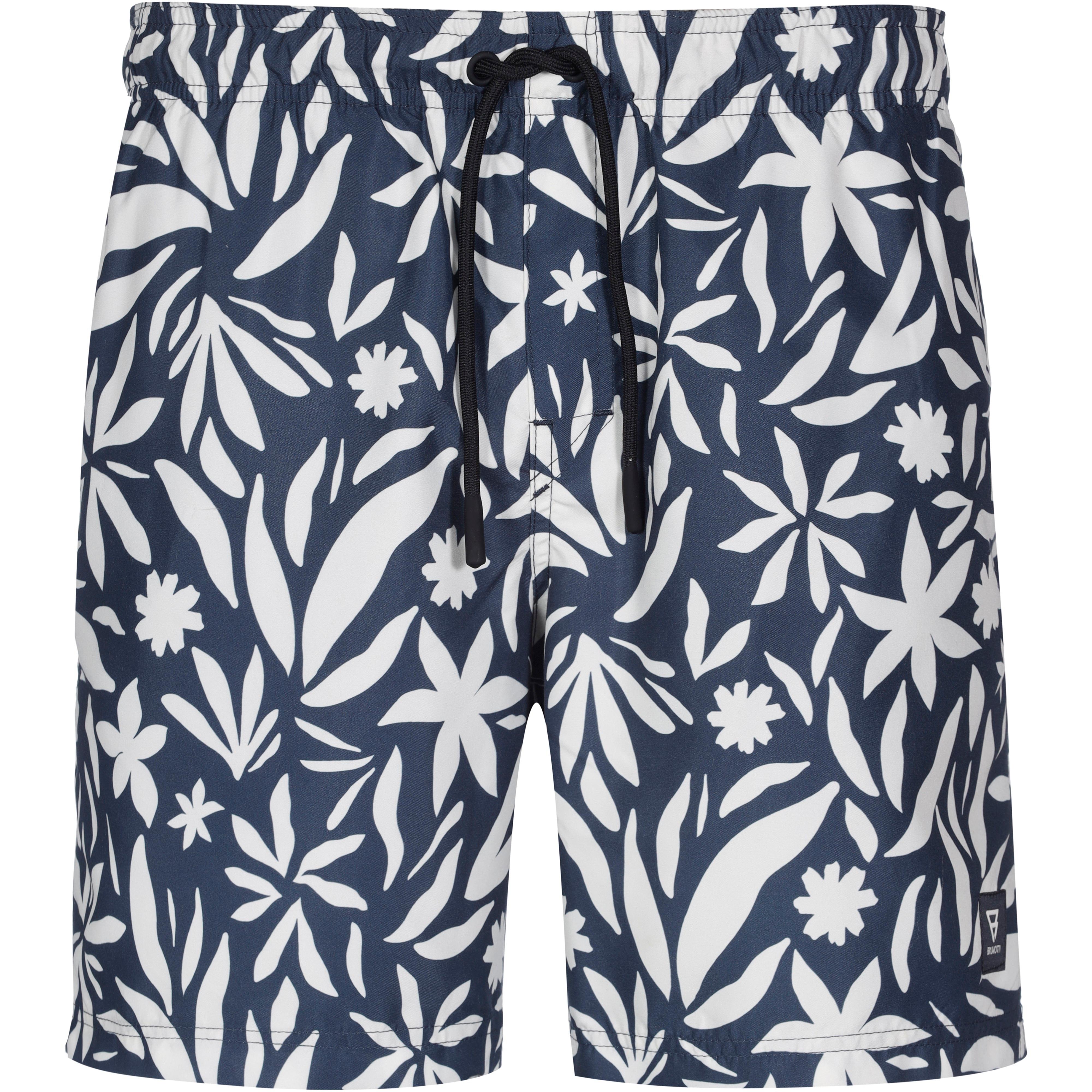 brunotti Badehose Schnelltrocknende Allover-Muster Polyester Blau