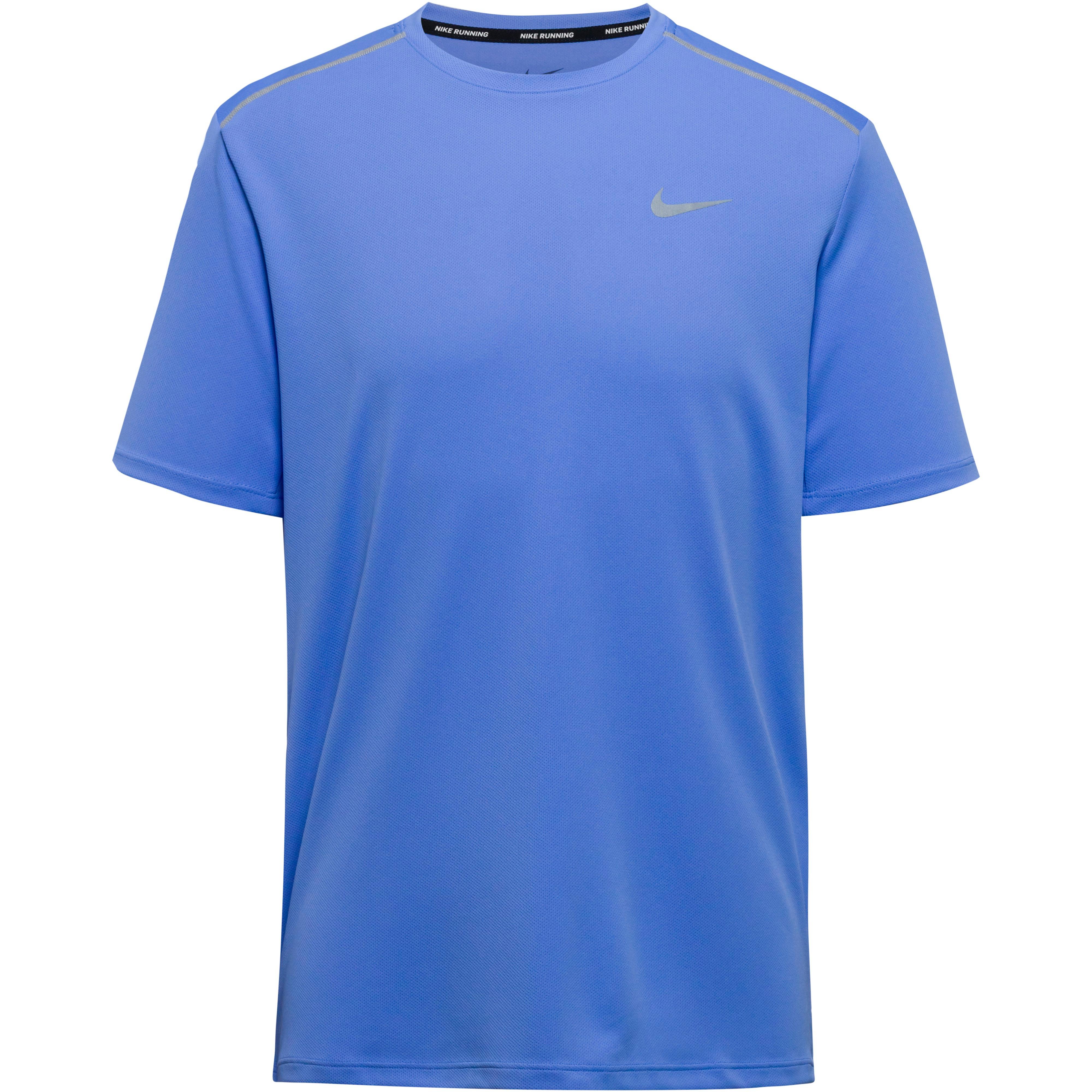Nike Funktionsshirt Dri-FIT Strukturmuster Rundhals Polyester Blau