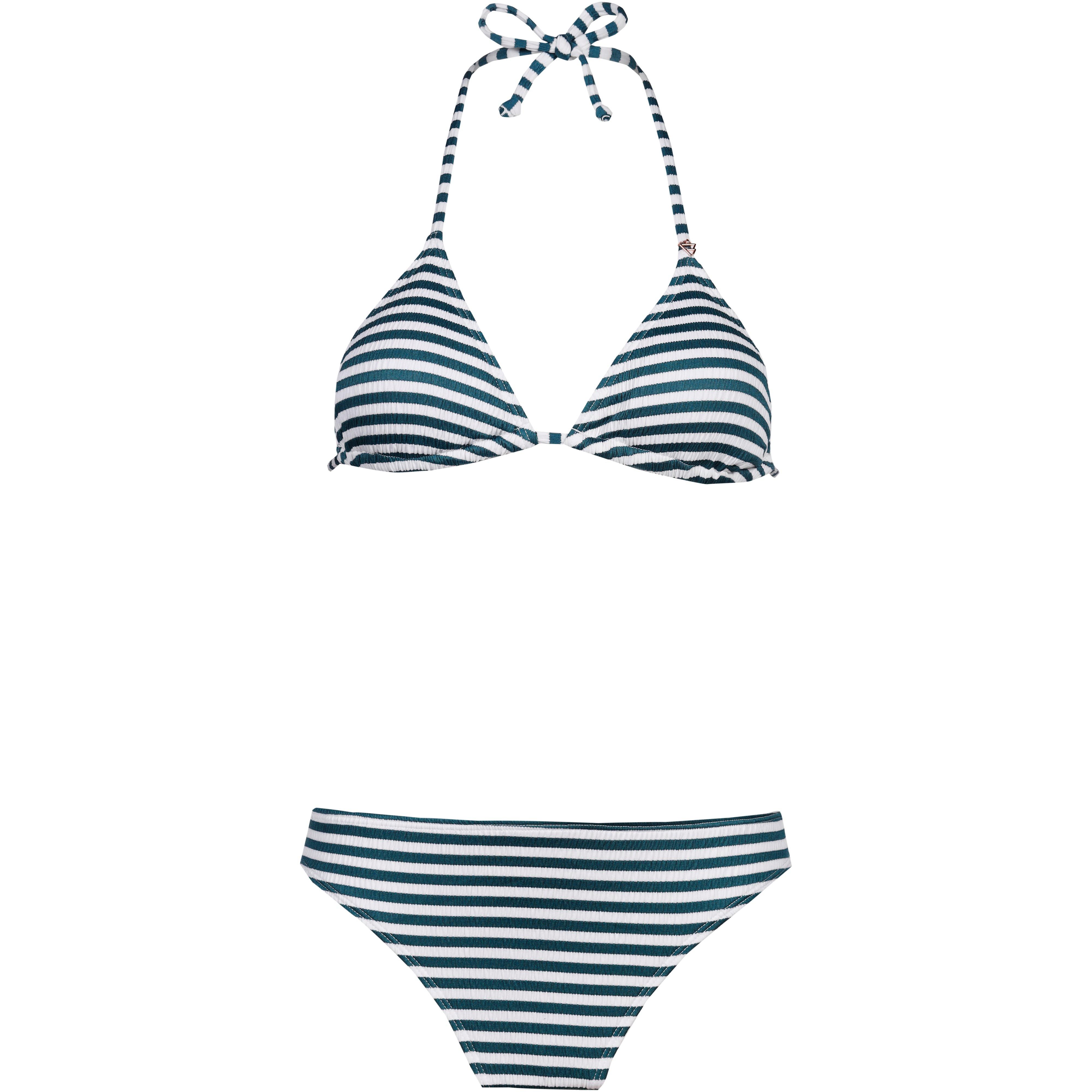 brunotti Bikini Set Streifen Triangel Polyamid-Elastan Weiß