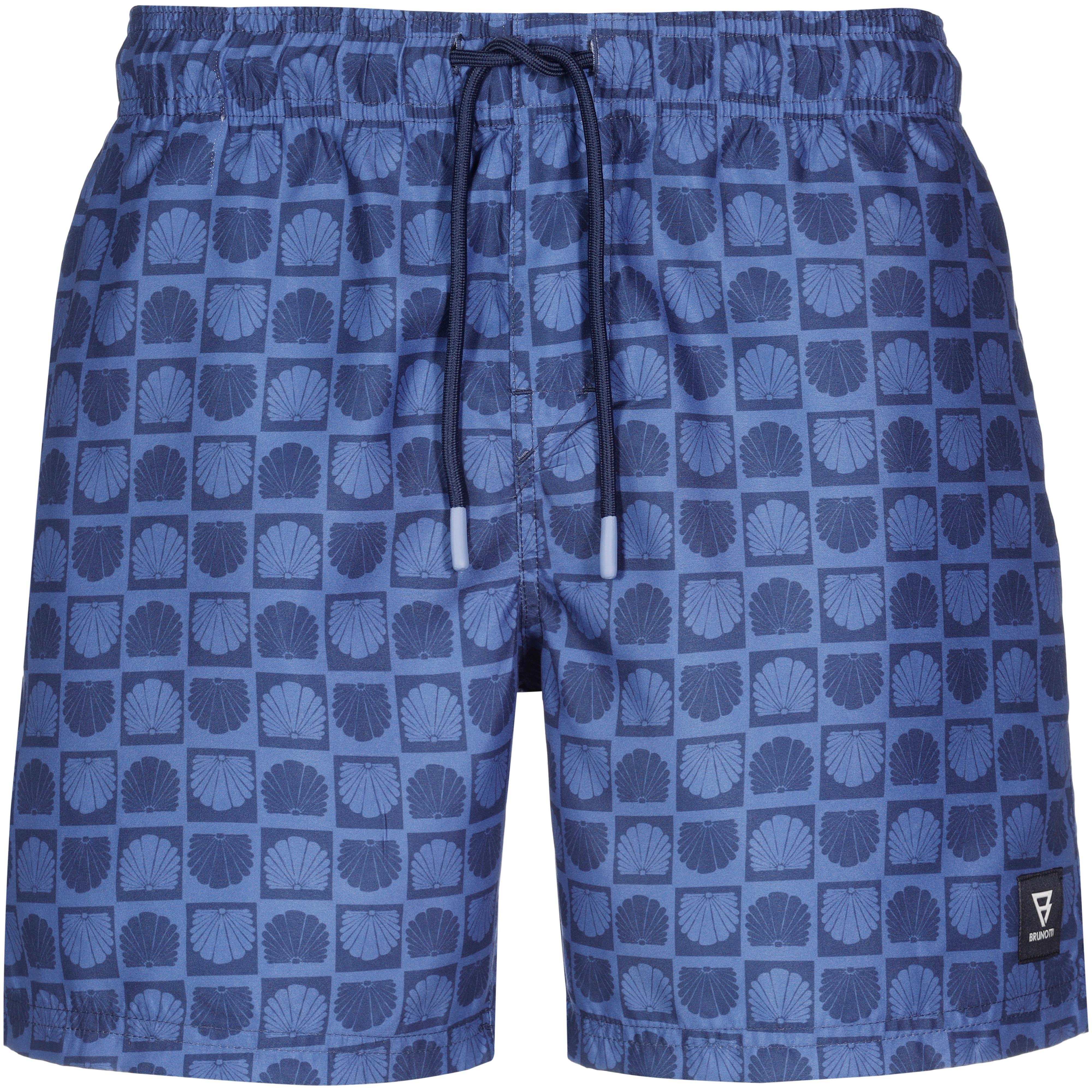 brunotti Badehose Mini Allover-Muster Polyester Blau